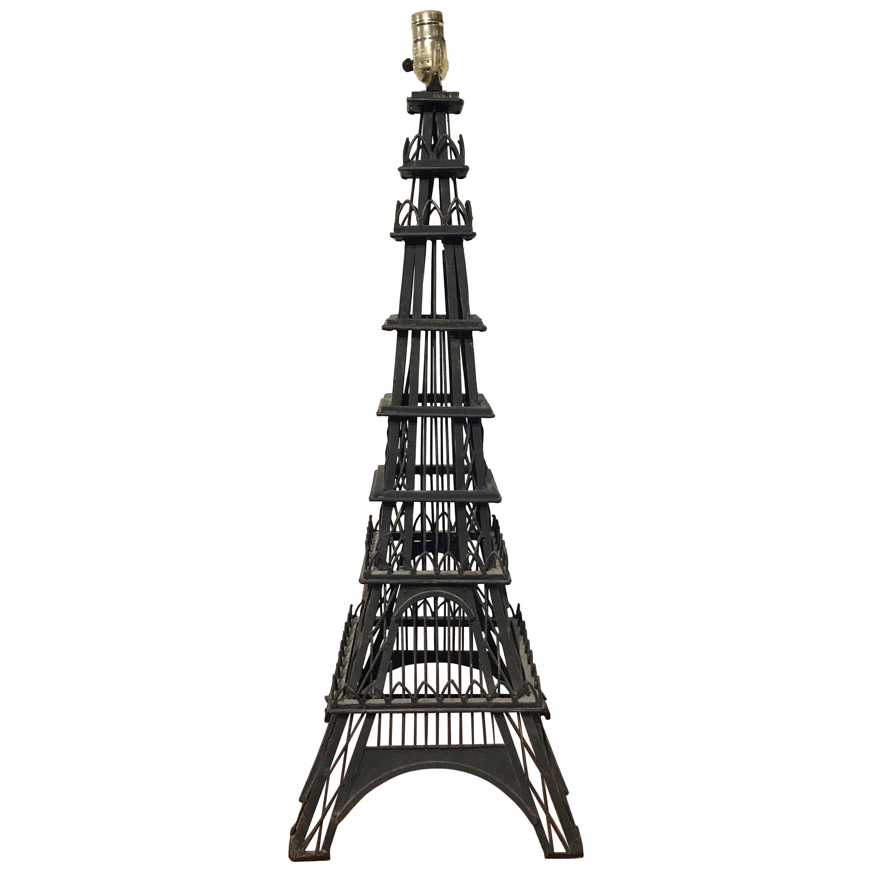 Grand Tour Model of the Eiffel Tower, Now as a Lamp For Sale