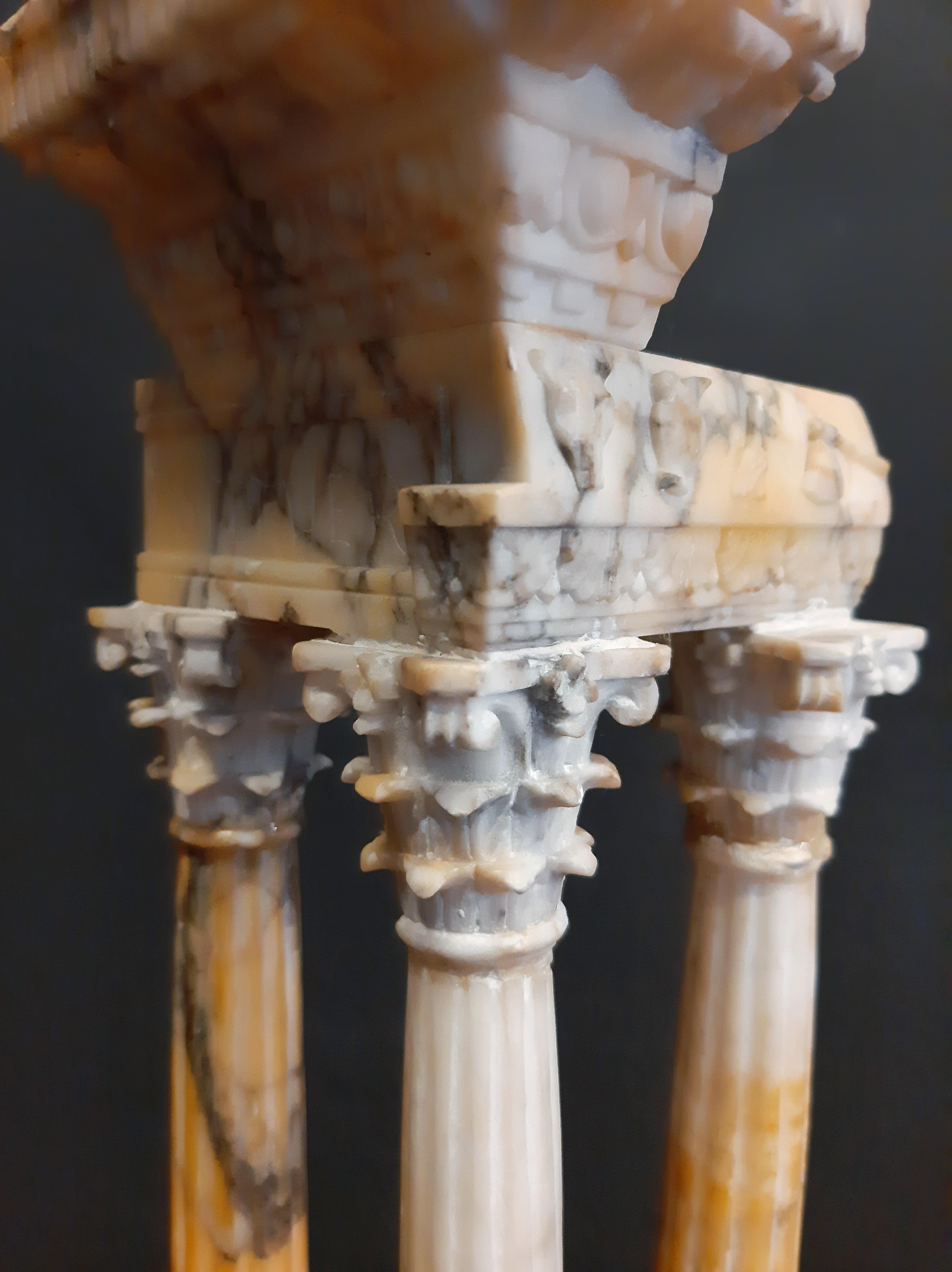 XIX secolo Grand Tour Model of the Tempel of Vespasian and Titus, Roman Forum in vendita
