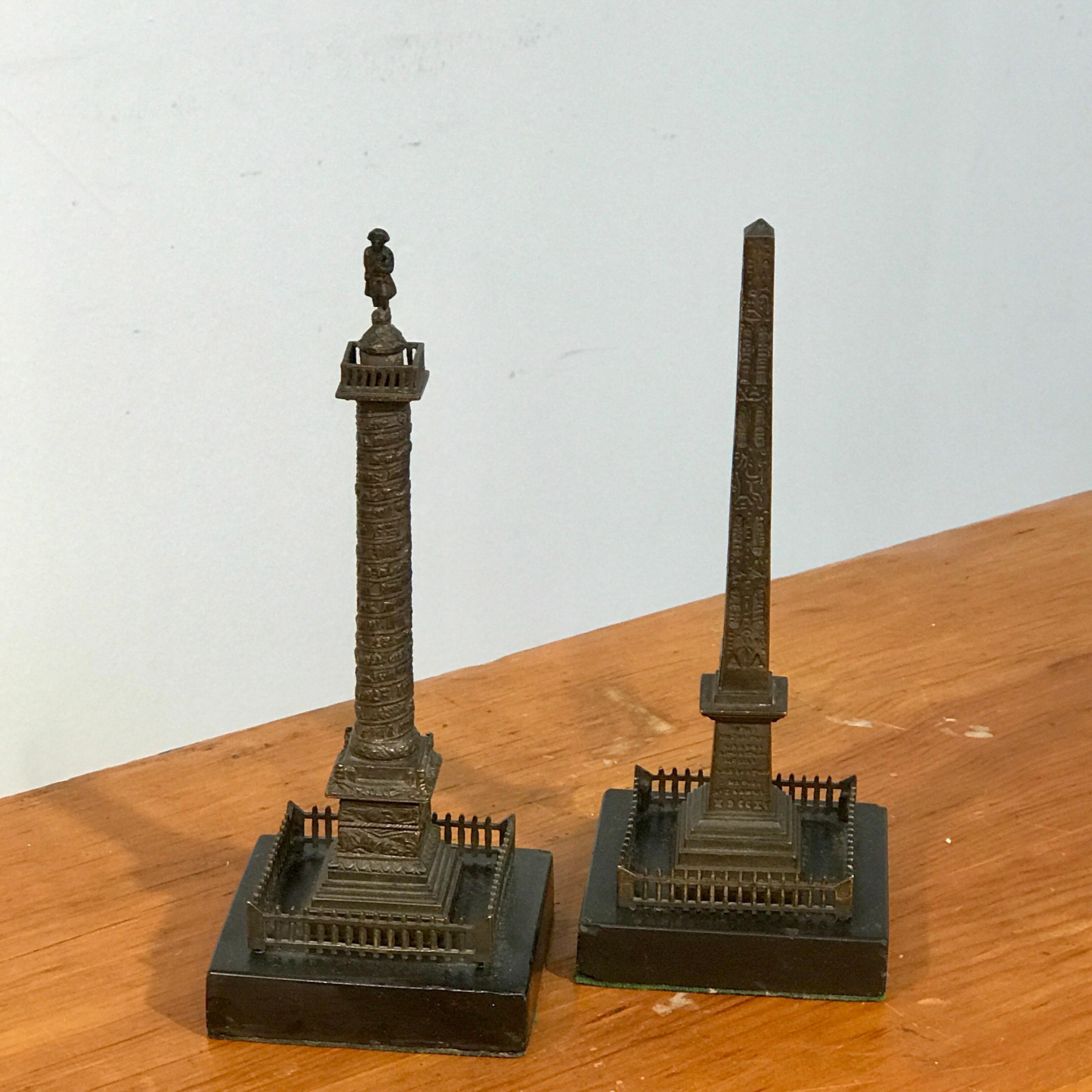 Grand Tour Models of Trajan's Column & Cleopatra's Needle, a Pair 6