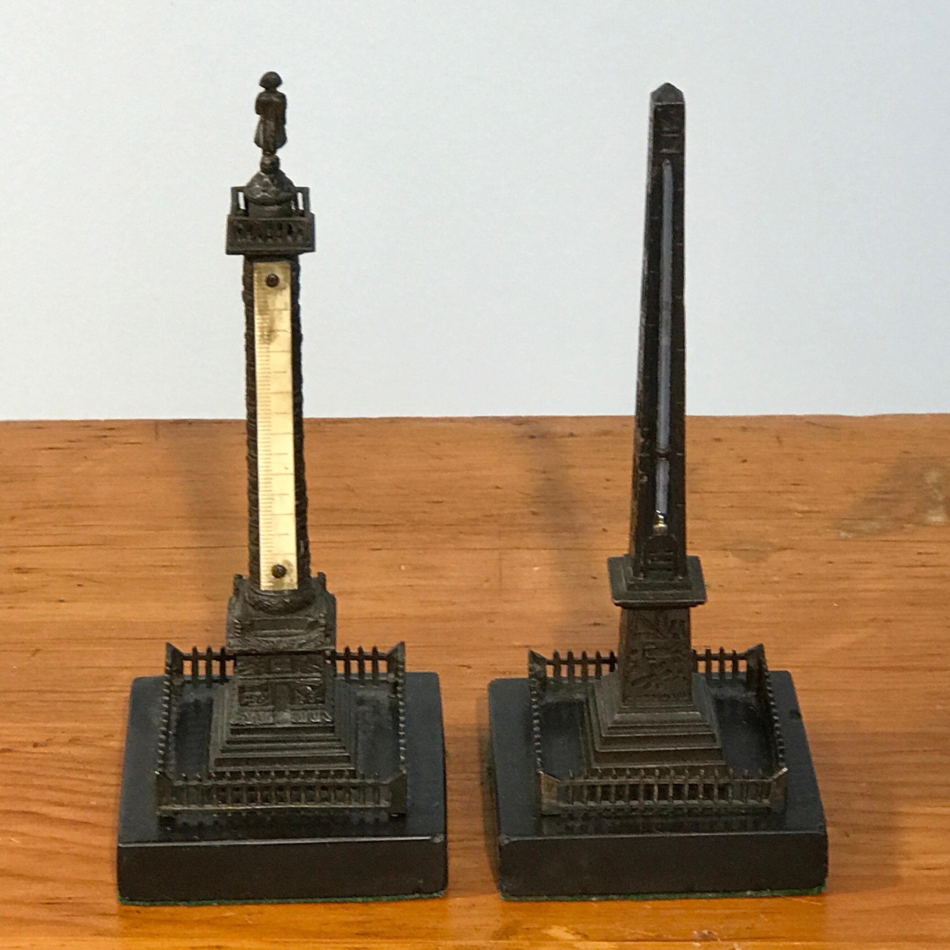 19th Century Grand Tour Models of Trajan's Column & Cleopatra's Needle, a Pair