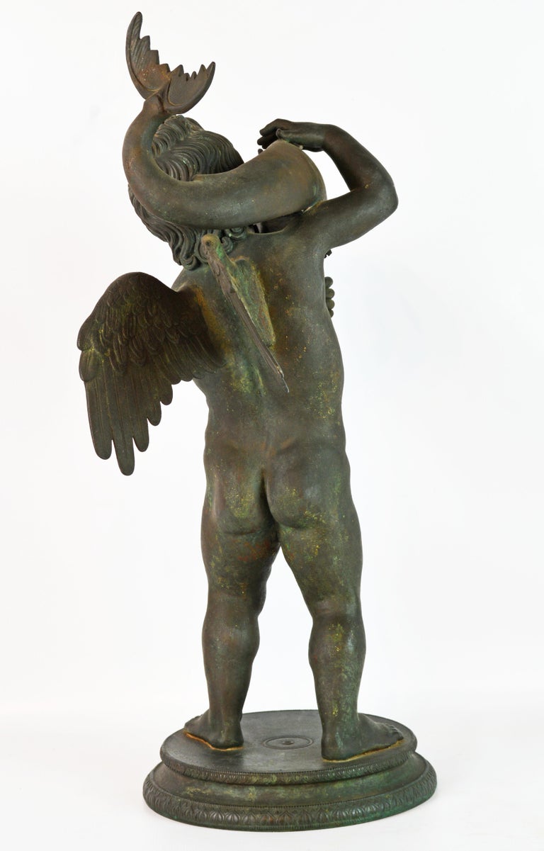 Classical Roman Grand Tour Neapolitan Bronze Fountainhead of the 'Amore Con Delfino'