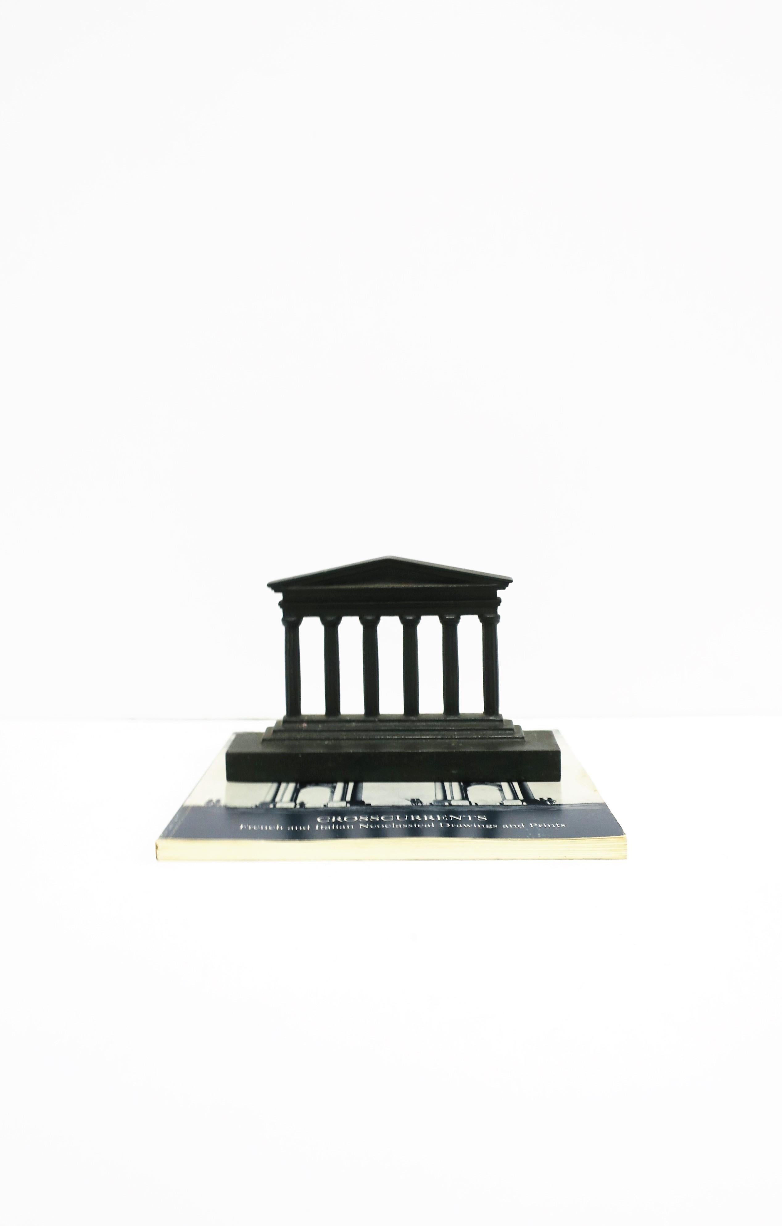 Cold-Painted Grand Tour Neoclassical Column Architecture Bookend