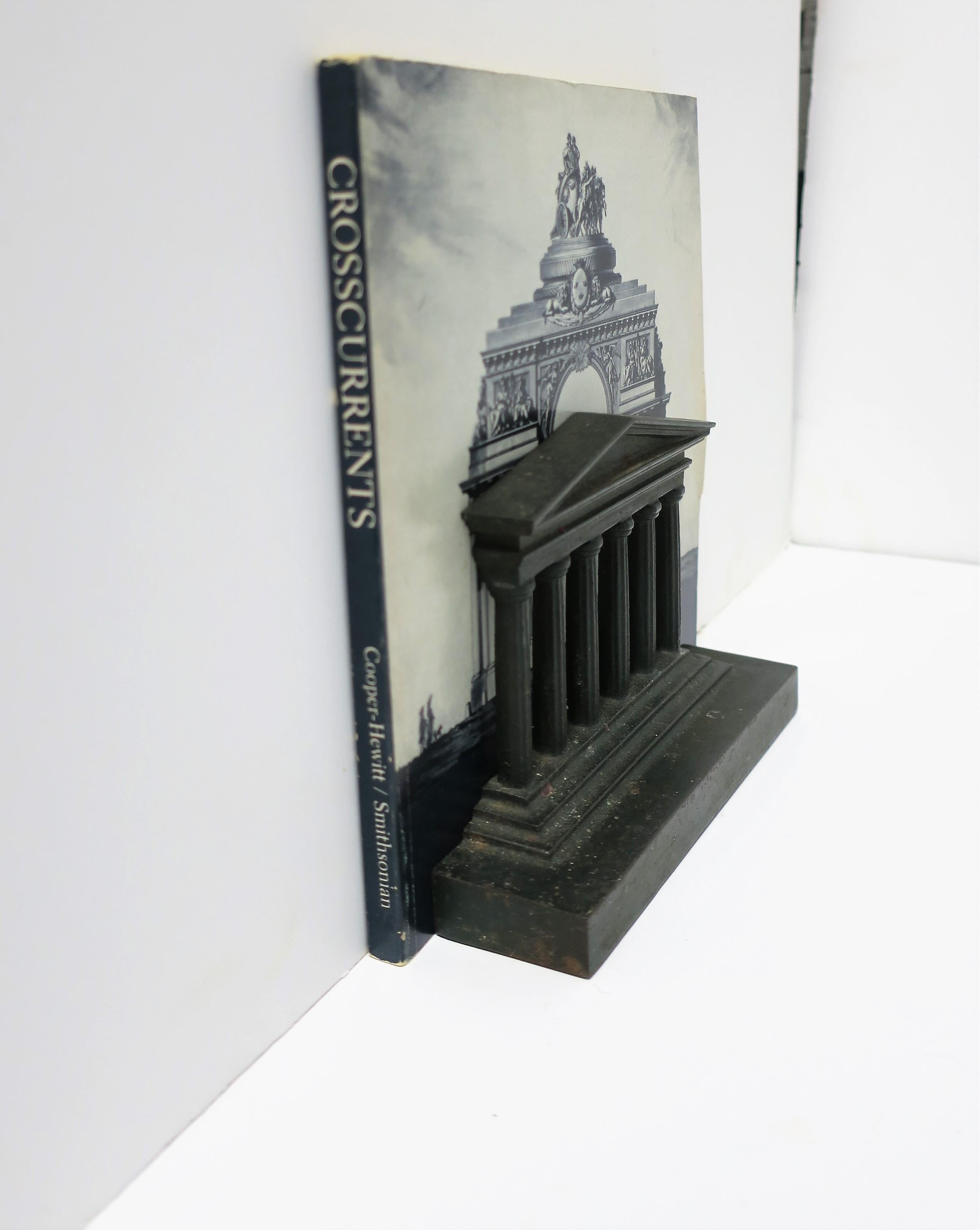 20th Century Grand Tour Neoclassical Column Architecture Bookend