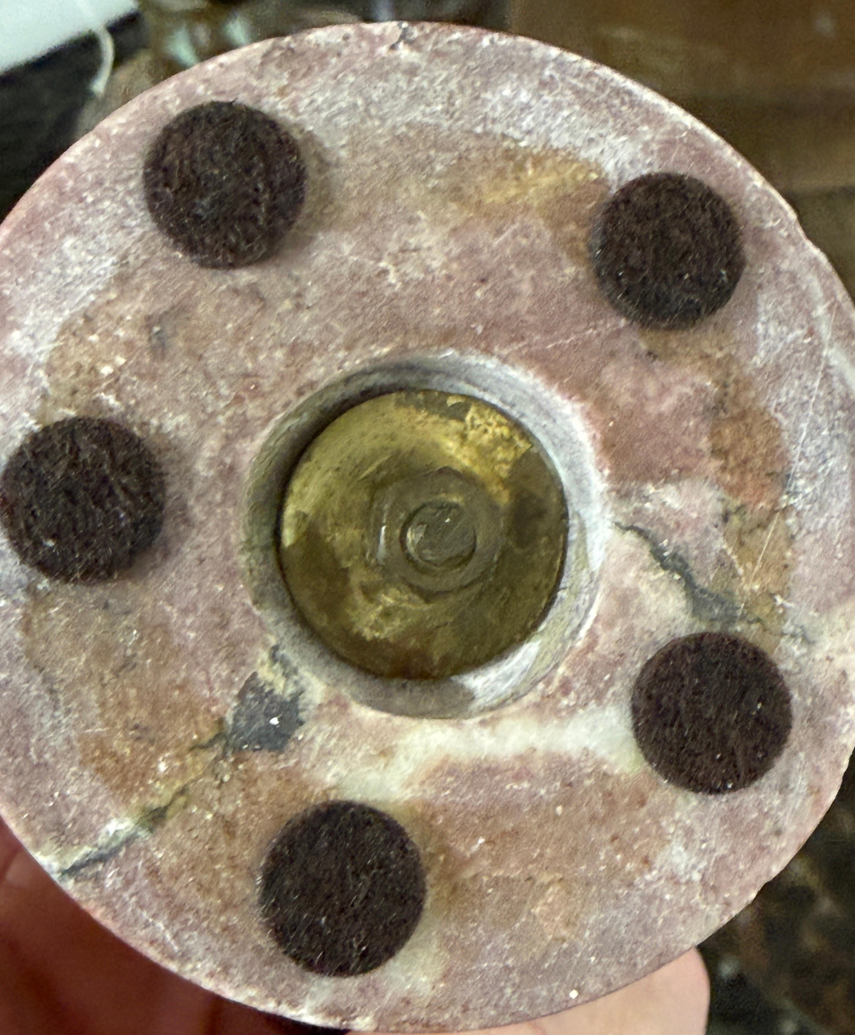 Grand Tour Neoclassical Minauture Bronze Mounted on Beautiful Rouge Marble Base For Sale 7