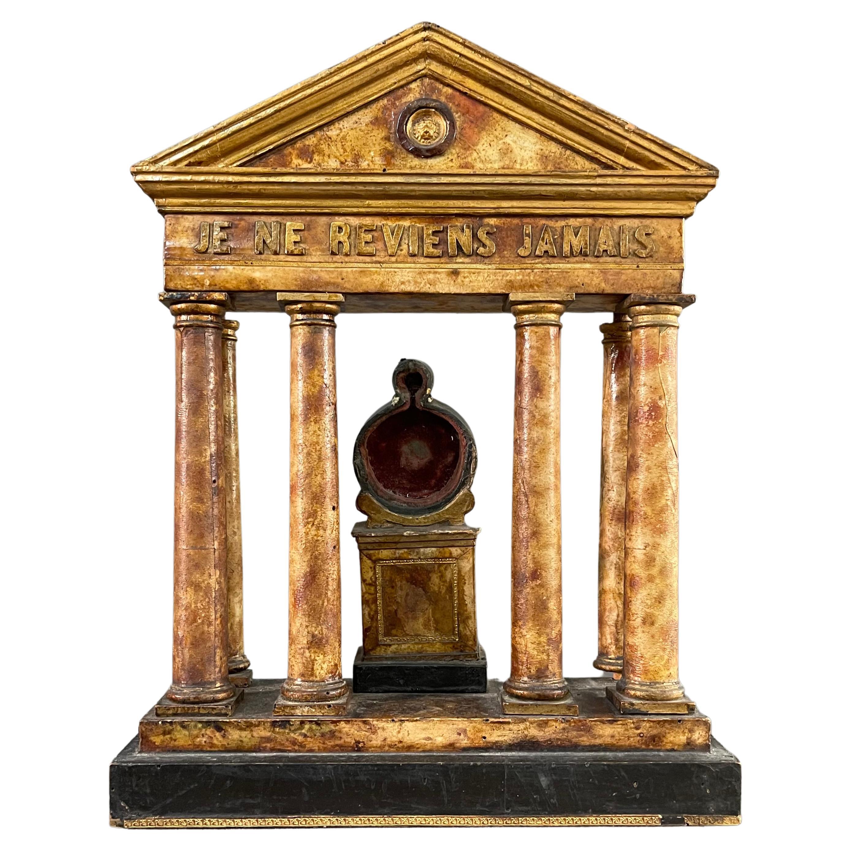 Grand Tour Neoclassical Style Faux-Marble Temple For Sale