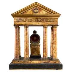 Antique Grand Tour Neoclassical Style Faux-Marble Temple
