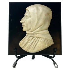 Souvenir del Grand Tour d'Italia, cammeo in marmo di Carrara, fermacarte del XIX secolo