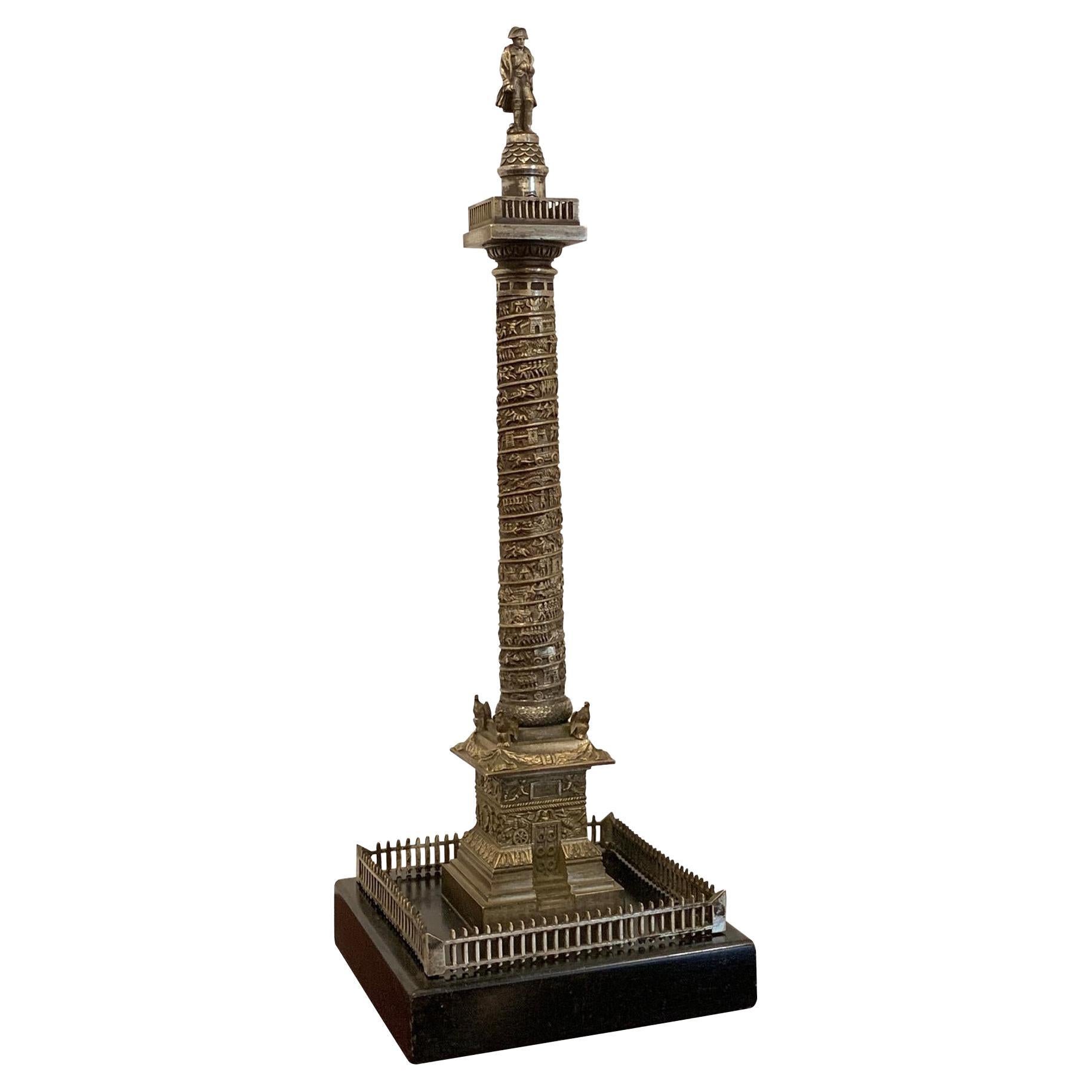 Grand Tour Patinated Bronze Place Napoleon / Vendome Column