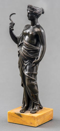 Grand Tour Patinated Bronze Sculpture of Ceres