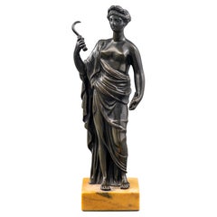 Vintage Grand Tour Patinated Bronze Sculpture of Ceres