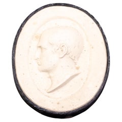 Grand Tour Plaster Cameo Intaglio 19th Century Portrait