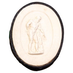 Grand Tour Plaster Cameo Intaglio 19th Century Portrait