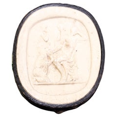 Grand Tour Plaster Cameo Intaglio 19th Century Portrait