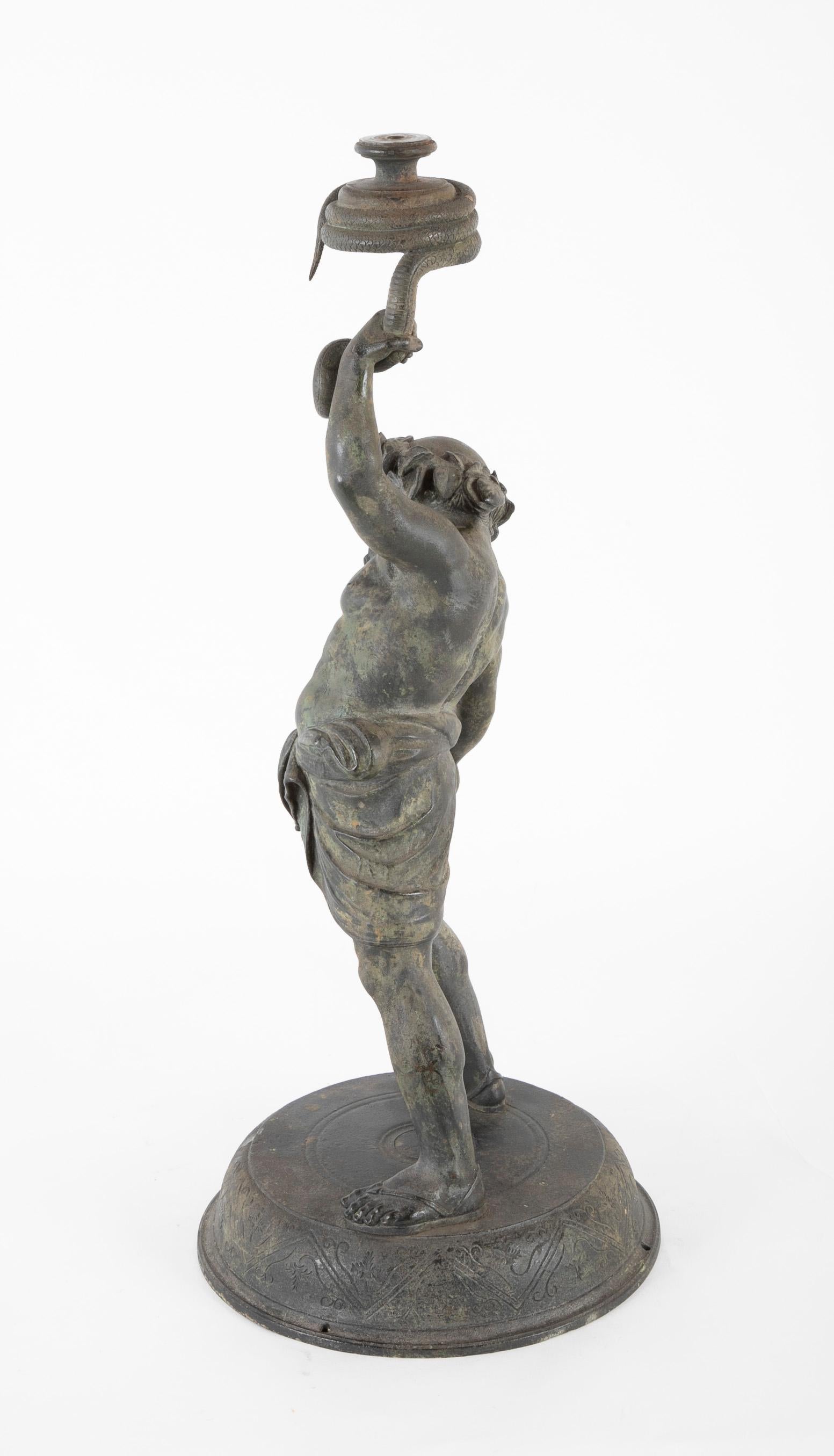 Grand Tour Pompeii Bronze of Silenus, Greek God of Wine For Sale 2