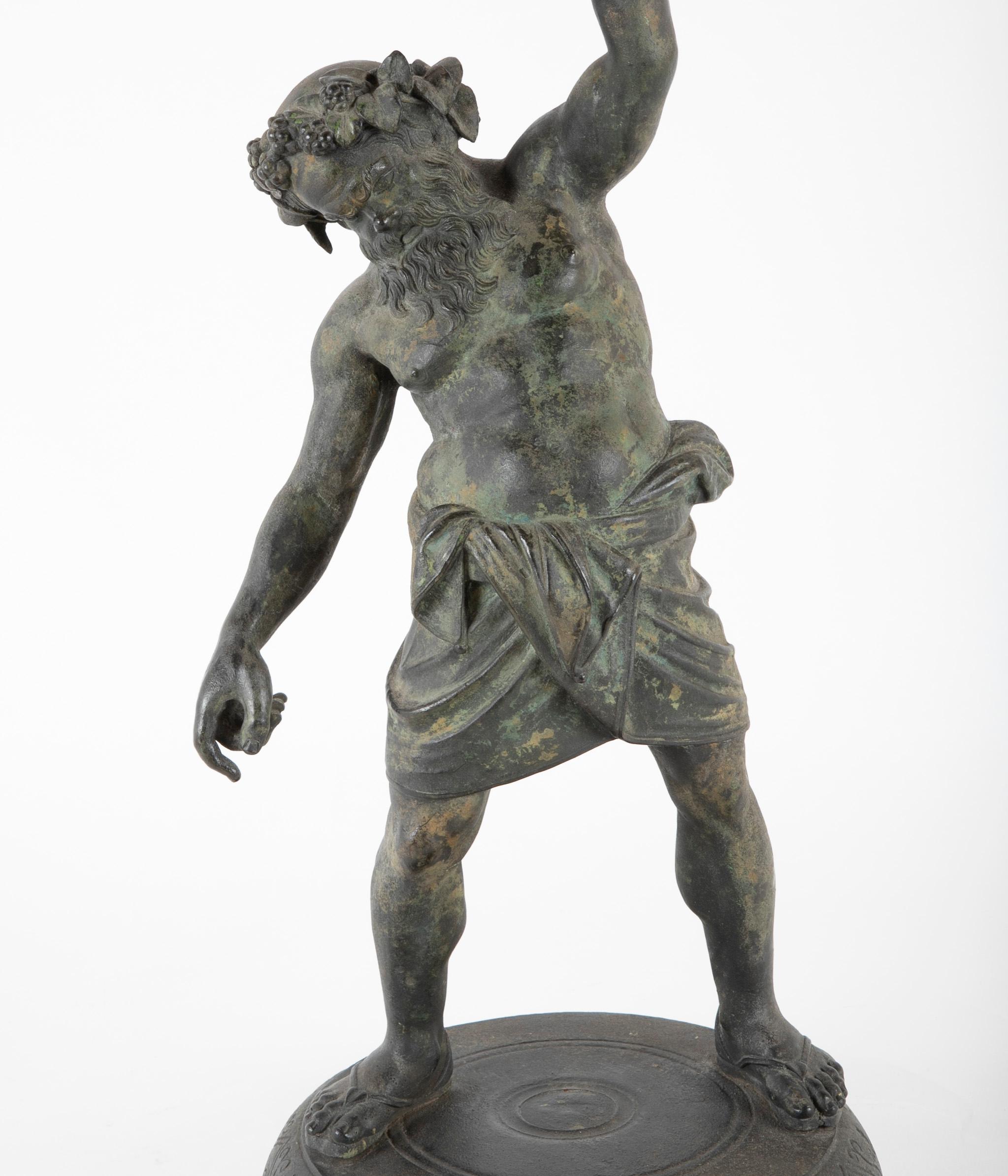 Moulage Grand Tour Pompeii Bronze de Silène, dieu grec du vin en vente