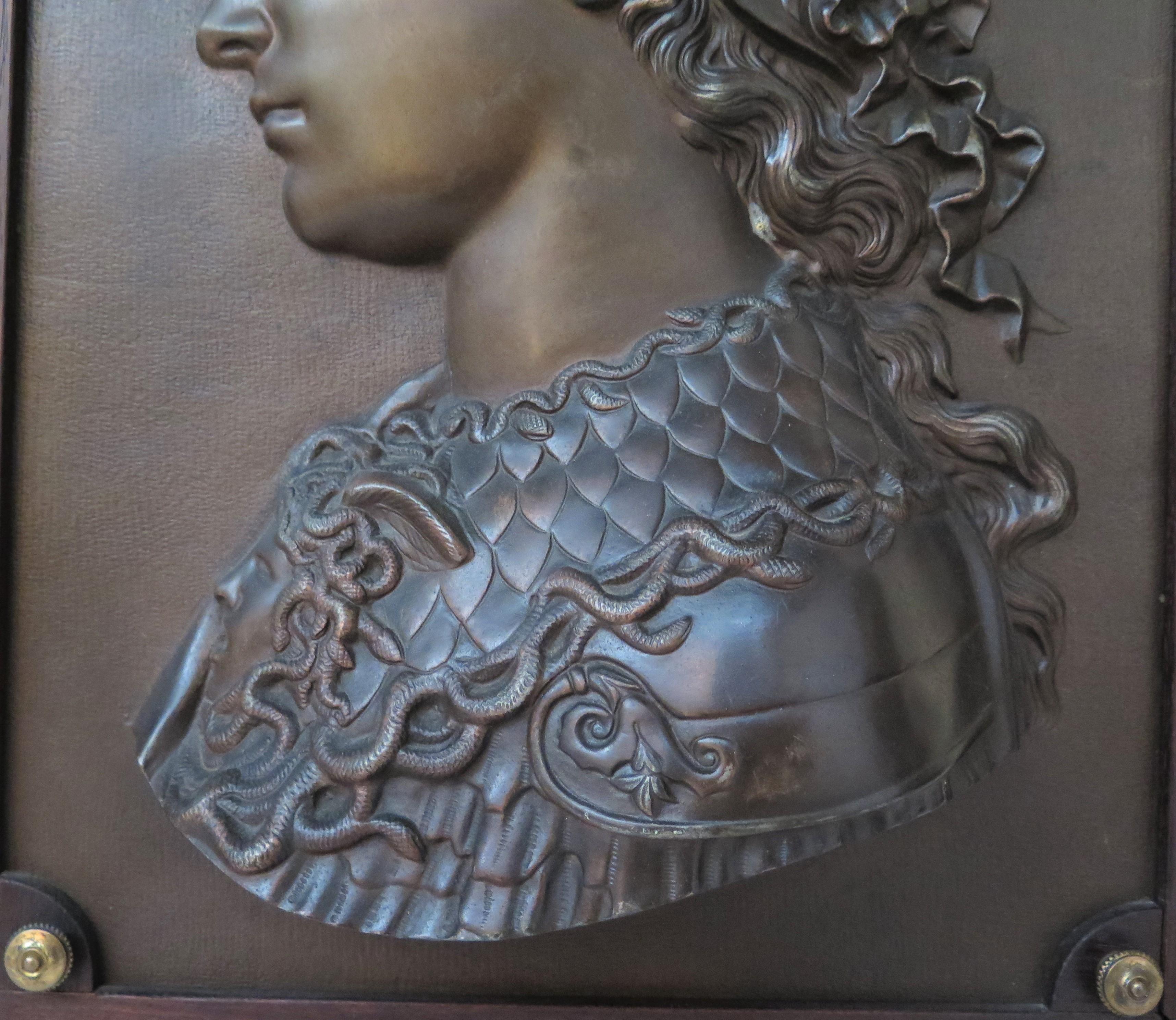 Bronze Grand Tour Portrait Plaques / Perseus and Alexander the Great
