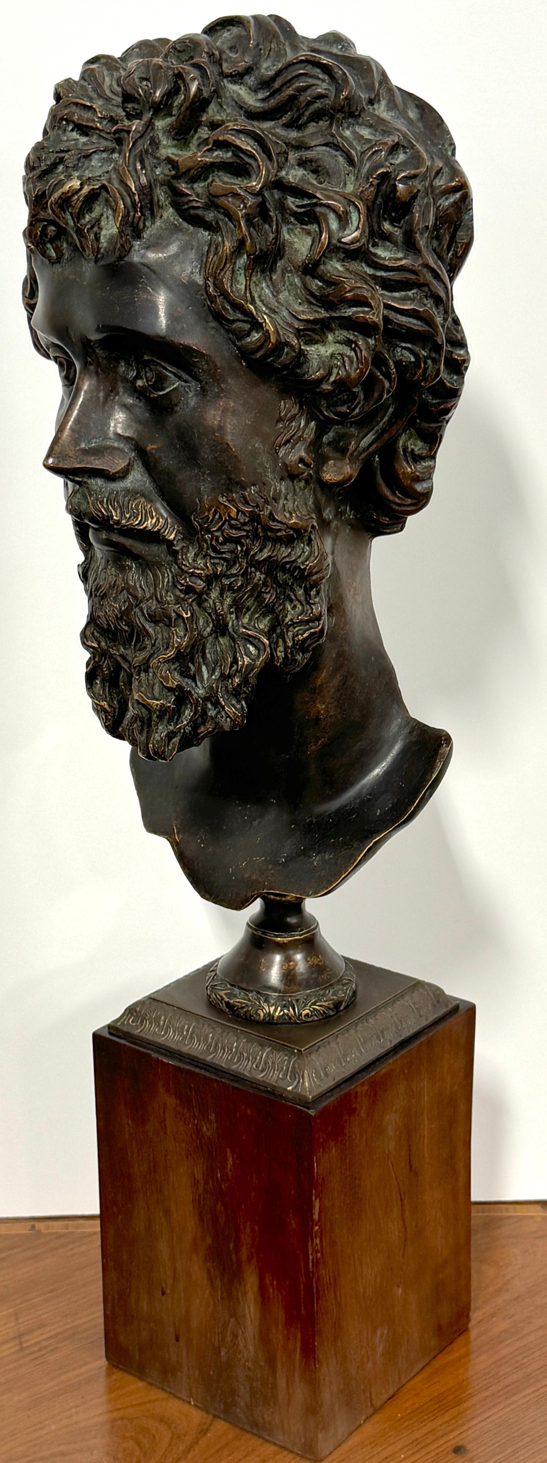 Busto in bronzo di un uomo in stile Grand Tour Roamn in vendita 3