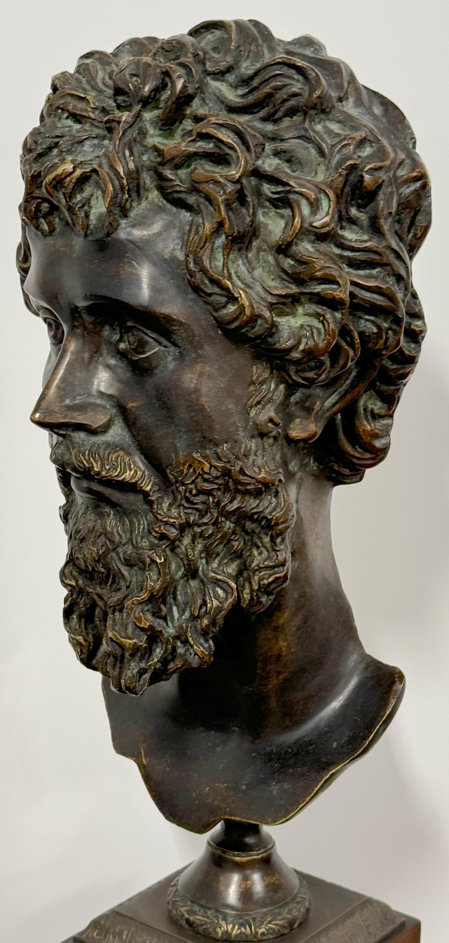 Busto in bronzo di un uomo in stile Grand Tour Roamn in vendita 4