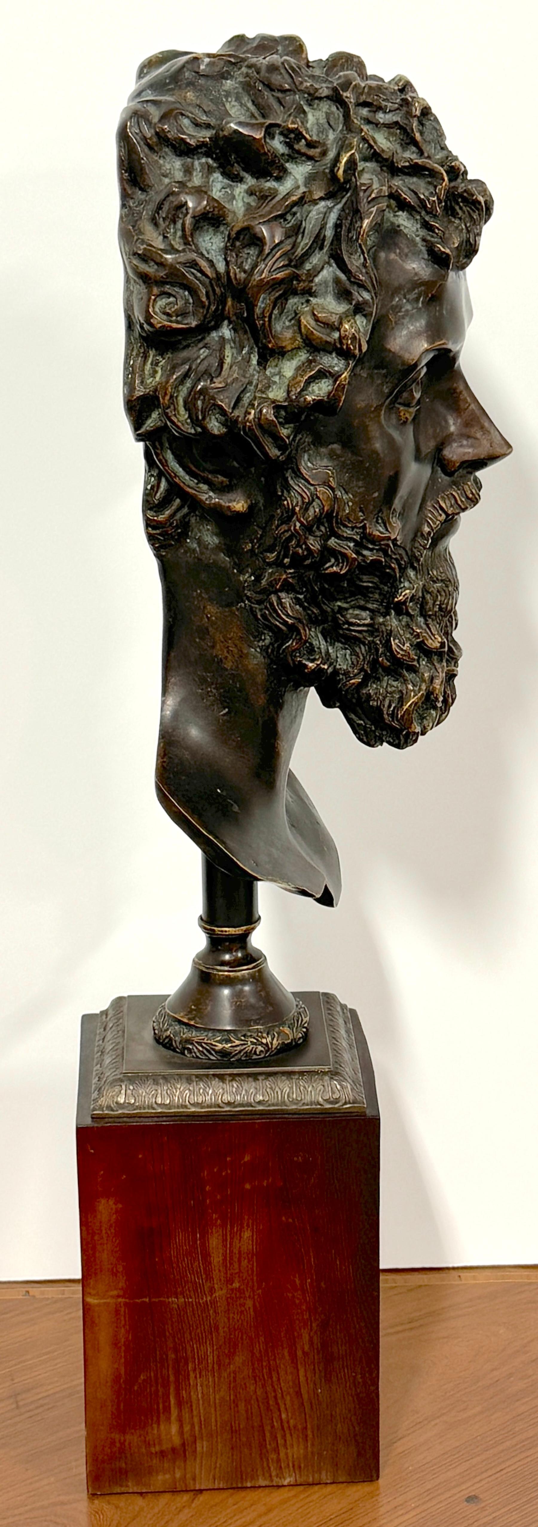 Busto in bronzo di un uomo in stile Grand Tour Roamn In condizioni buone in vendita a West Palm Beach, FL