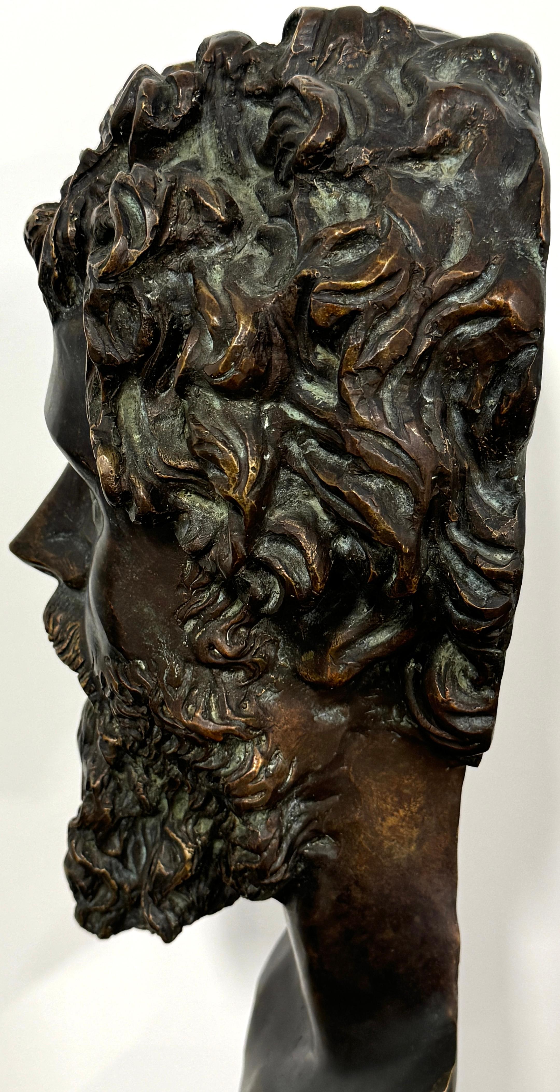 Bronzo Busto in bronzo di un uomo in stile Grand Tour Roamn in vendita