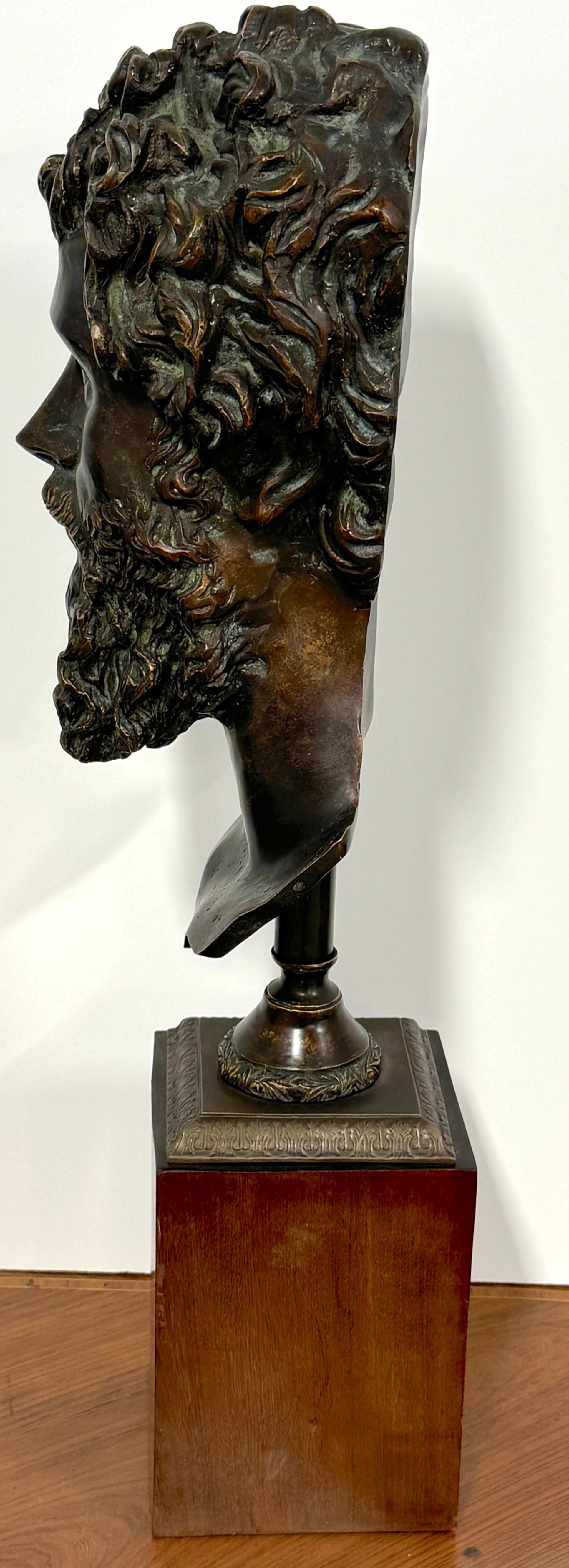 Busto in bronzo di un uomo in stile Grand Tour Roamn in vendita 2