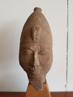 Grand Tour Sandstone Sculpture of a Egyptian Pharaoh, Ahmose I.