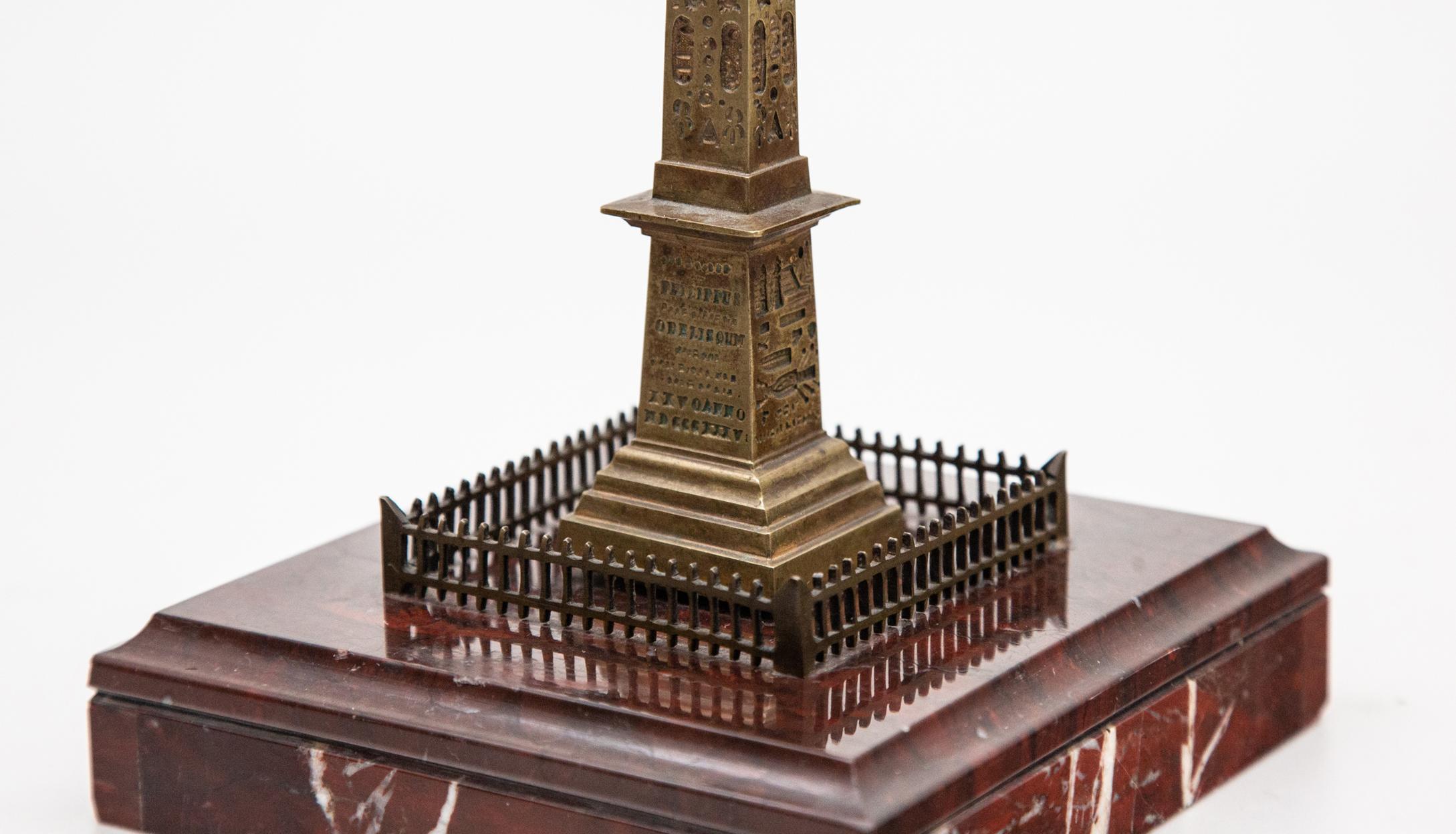 Grand Tour Souvenir Model of Luxor Obelisk In Excellent Condition In New York, NY