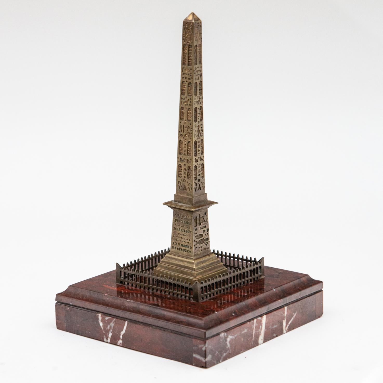 19th Century Grand Tour Souvenir Model of Luxor Obelisk