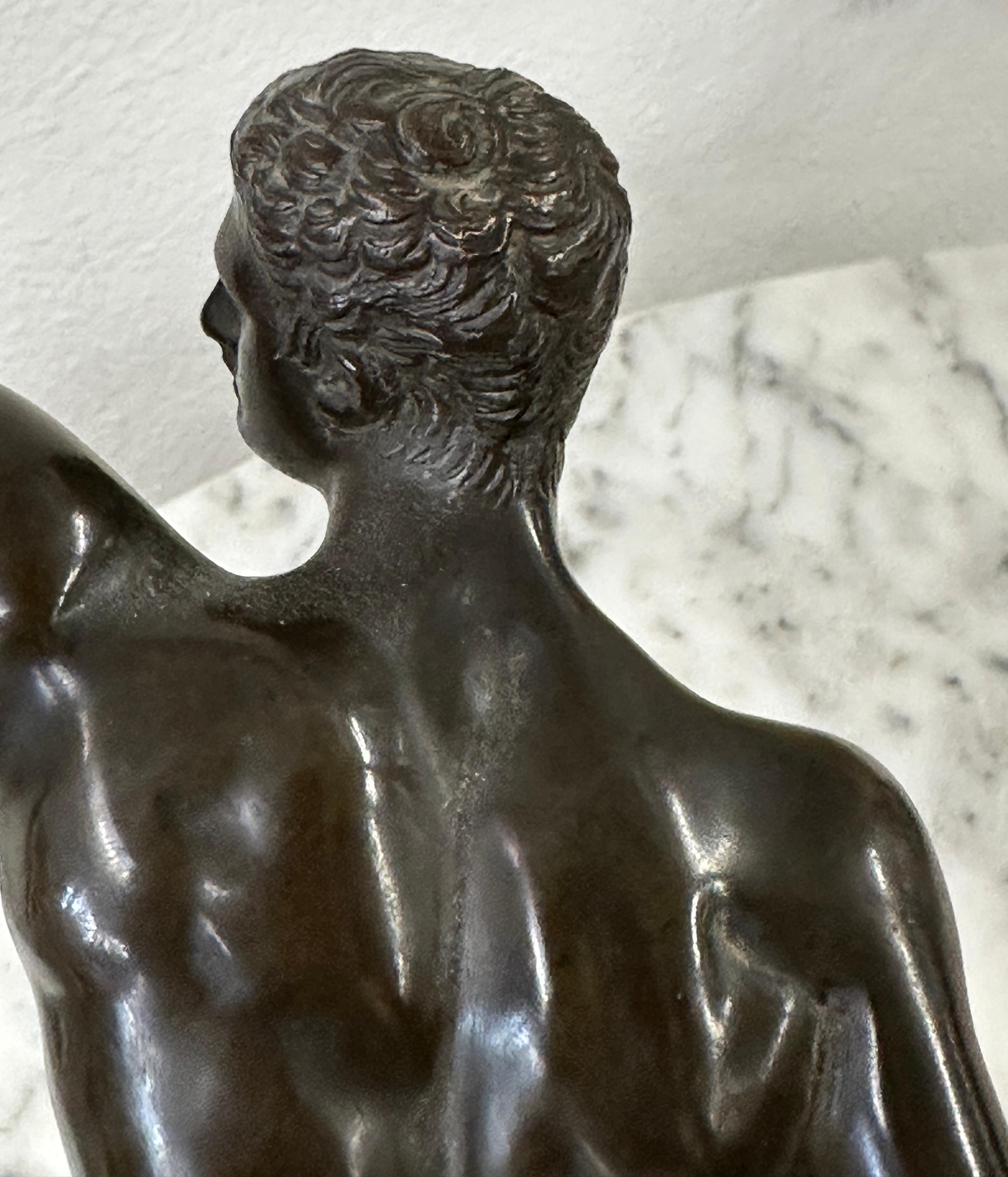 Grand Tour Souvenir Neo Classical Bronze of the Borghese Gladiator 6