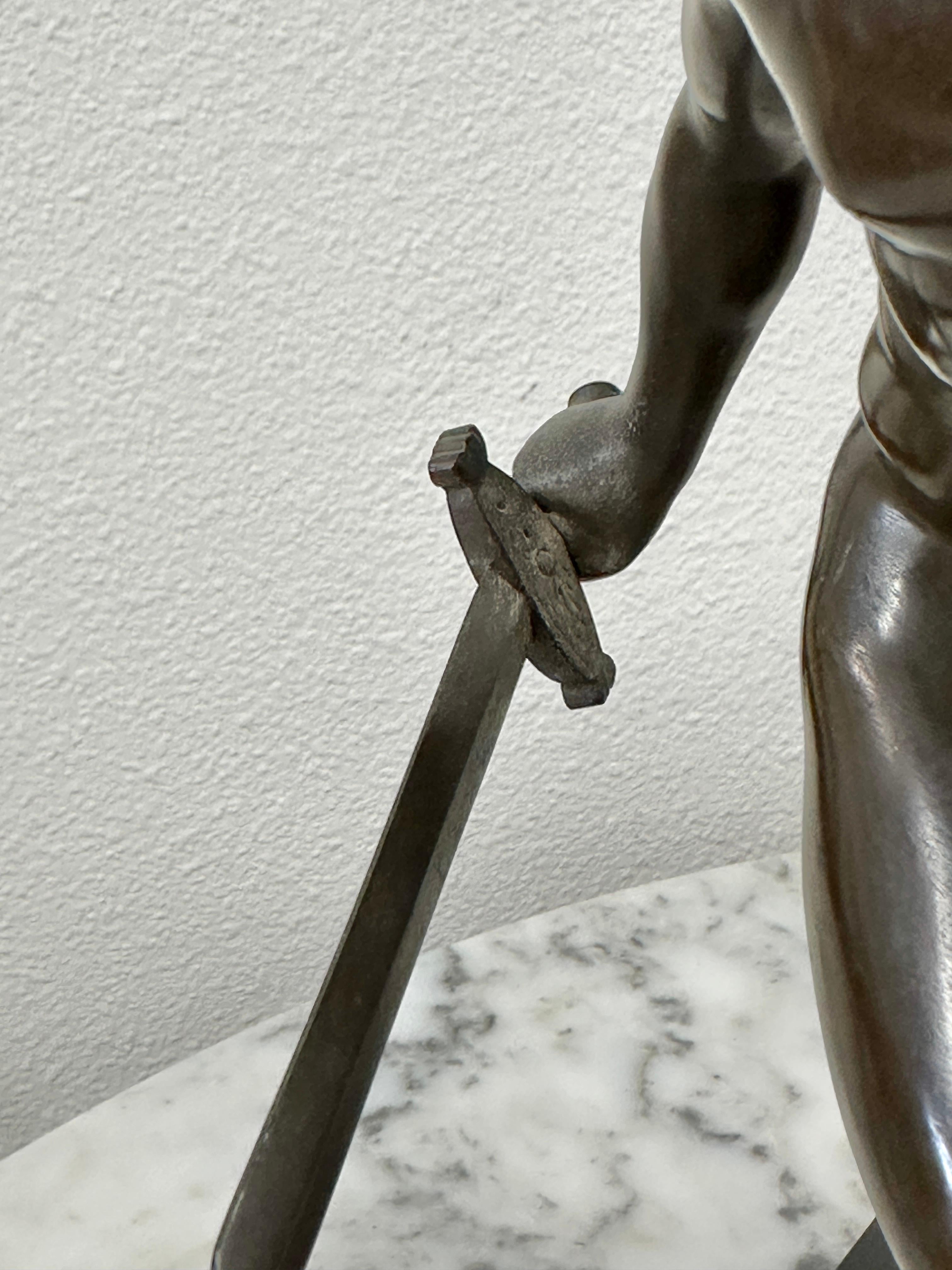 Grand Tour Souvenir Neo Classical Bronze of the Borghese Gladiator 1