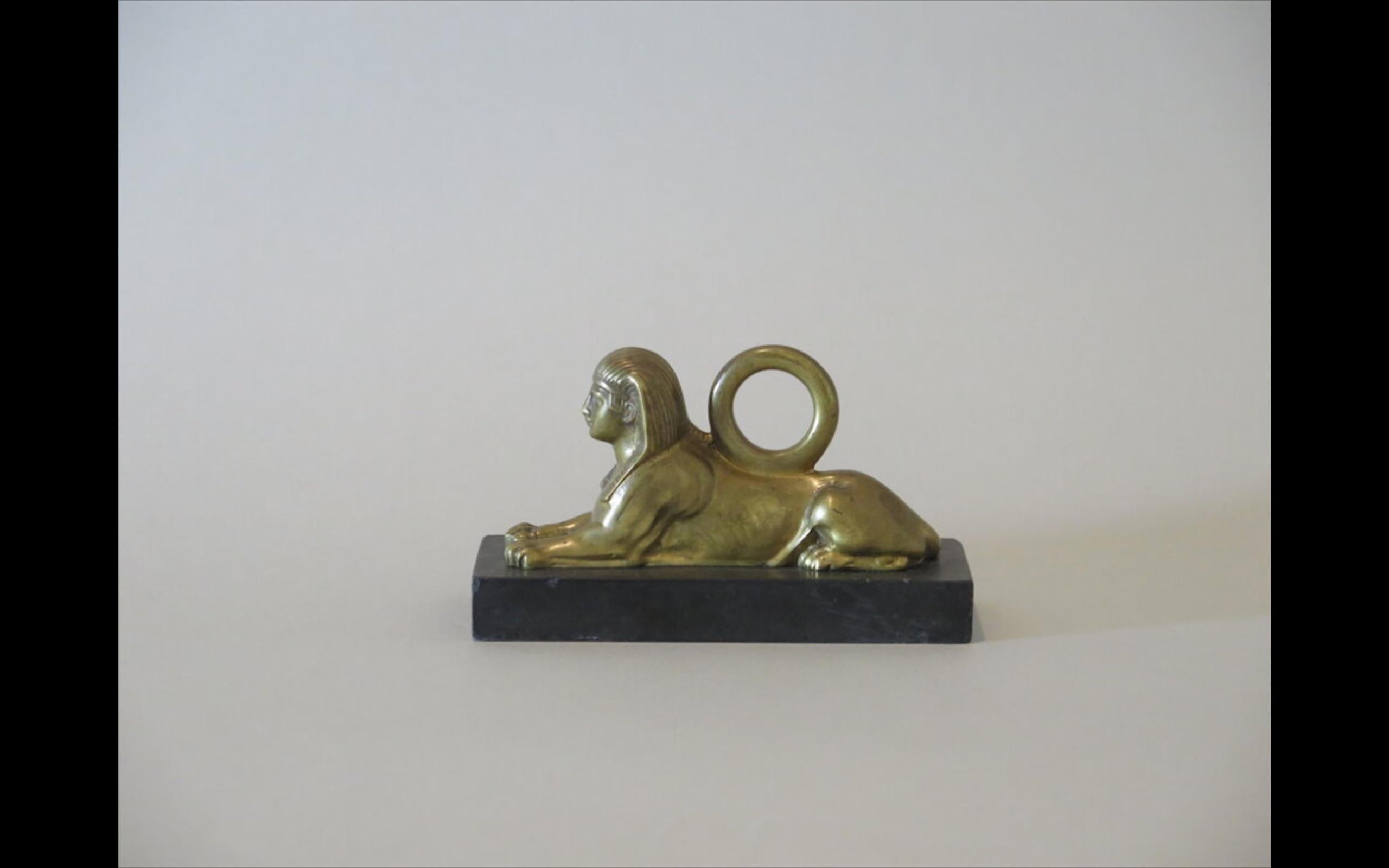 Mid-20th Century Grand Tour Statue of a Sphinx For Sale