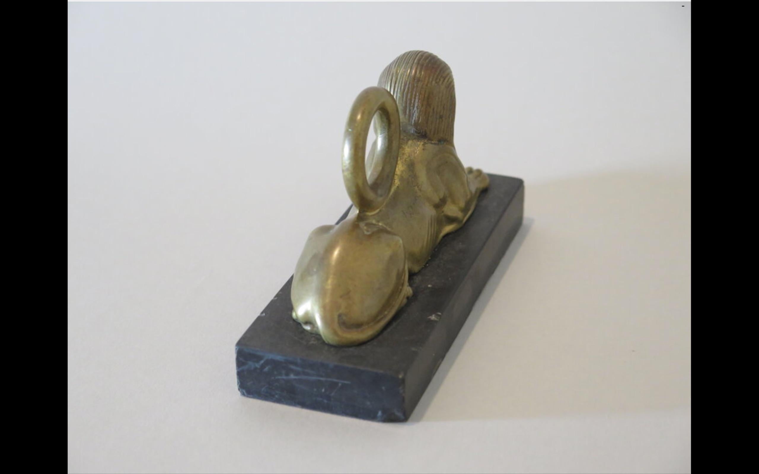 Brass Grand Tour Statue of a Sphinx For Sale