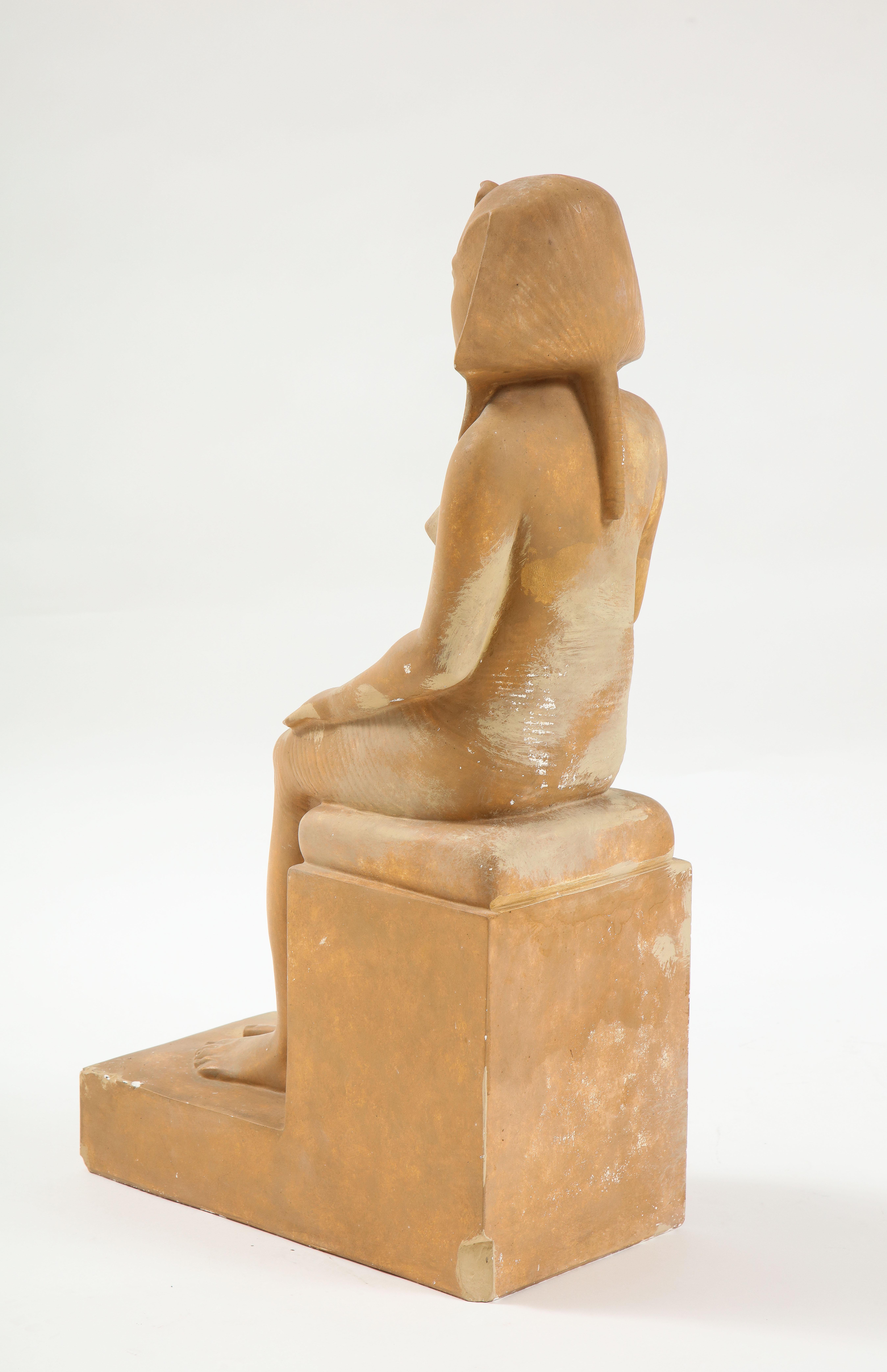 Plaster Grand Tour Statue of Pharaoh Hatshepsut After the Ancient Model For Sale