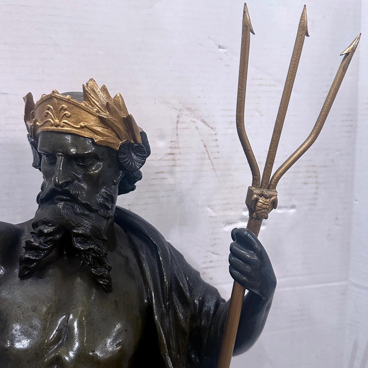 Italian Grand Tour Statue of Poseidon For Sale