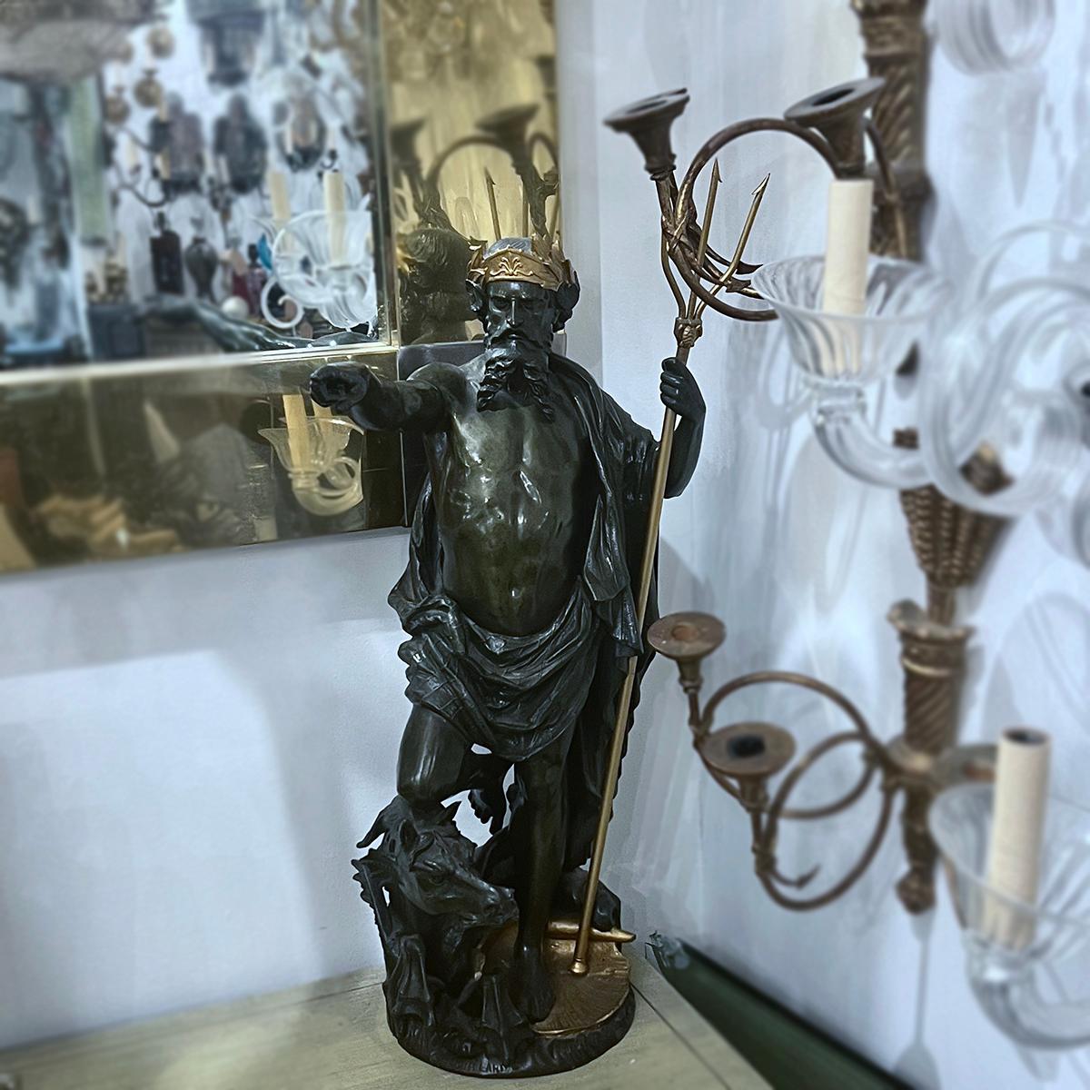 Early 20th Century Grand Tour Statue of Poseidon For Sale