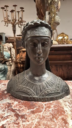 Busto in bronzo di una donna in stile Grand Tour, XX secolo