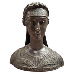 Busto in bronzo di una donna in stile Grand Tour, XX secolo