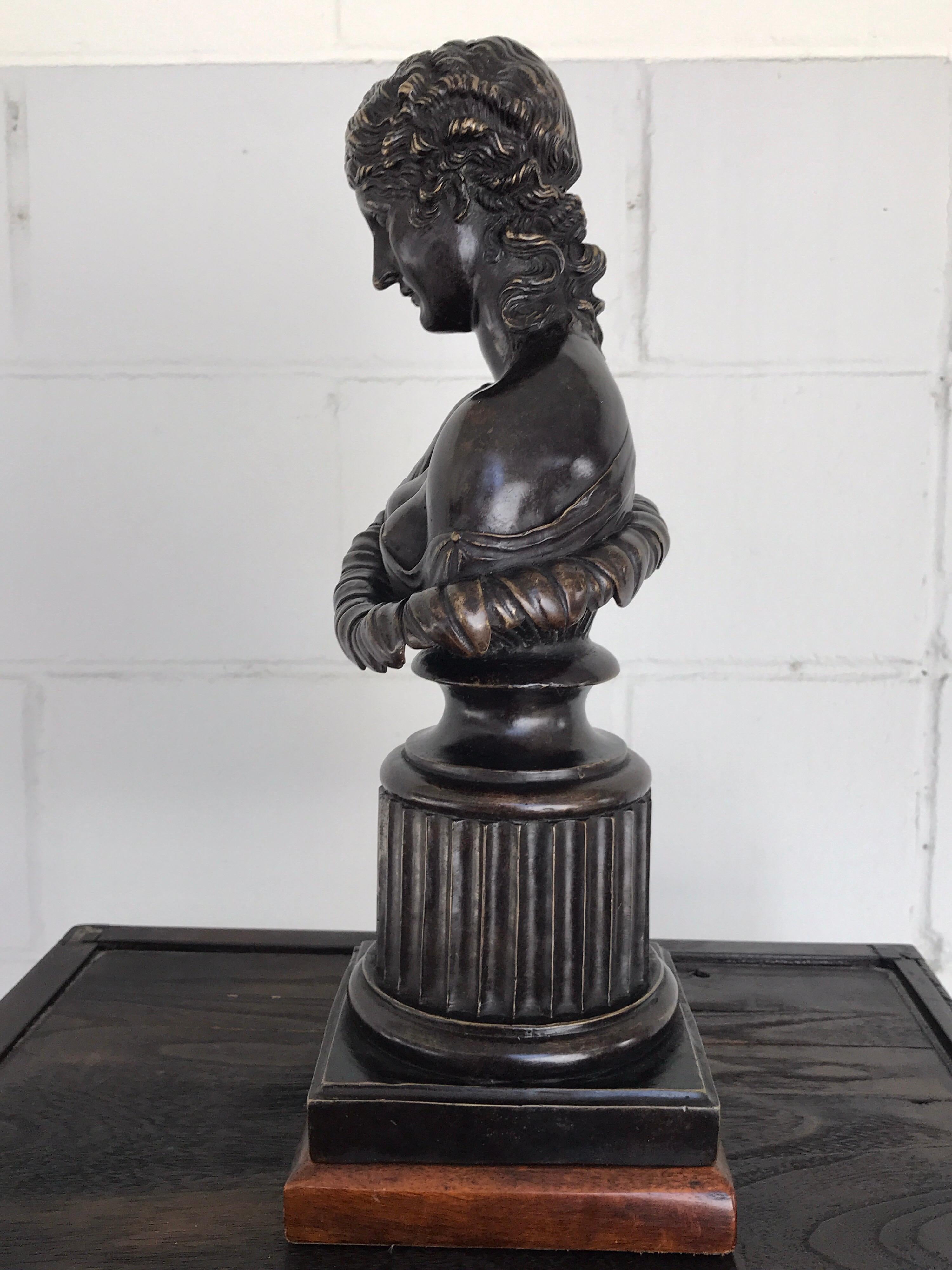 Grand Tour Style Bronze Bust of Clytie For Sale 1