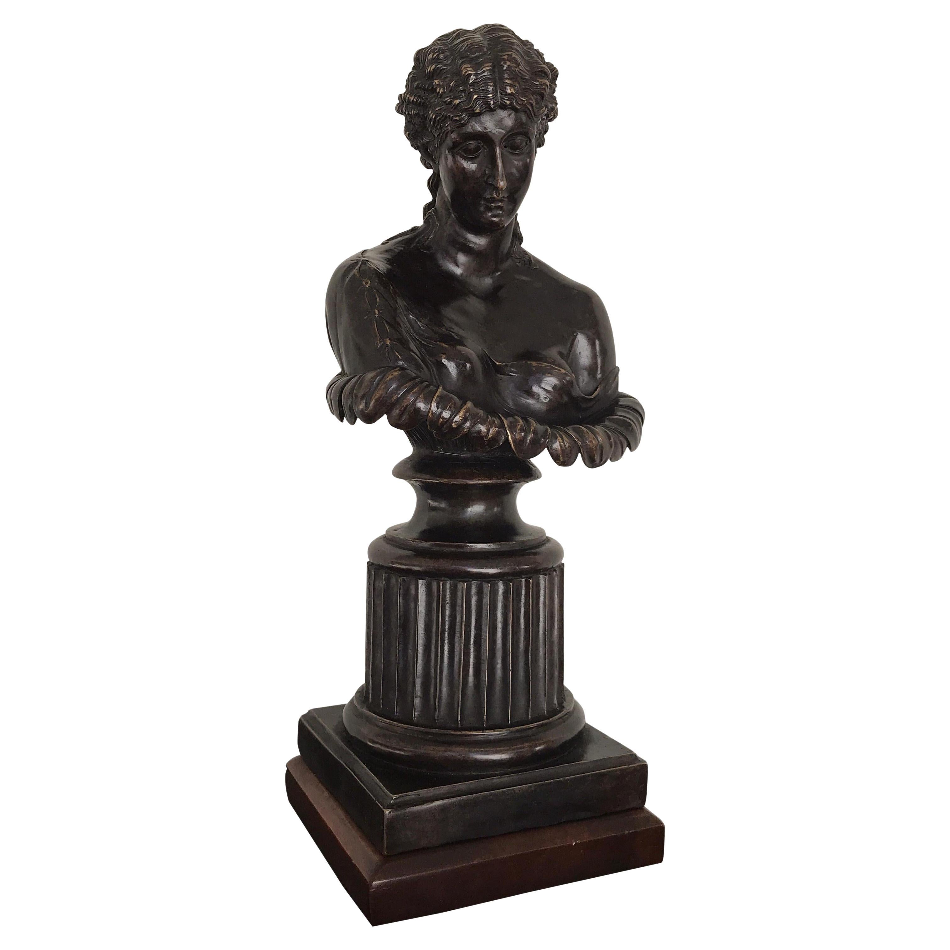 Buste de Clytie en bronze de style Grand Tour