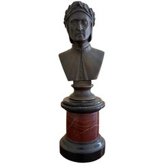 Busto classico in stile Grand Tour su base di marmo, figura neoclassica italiana