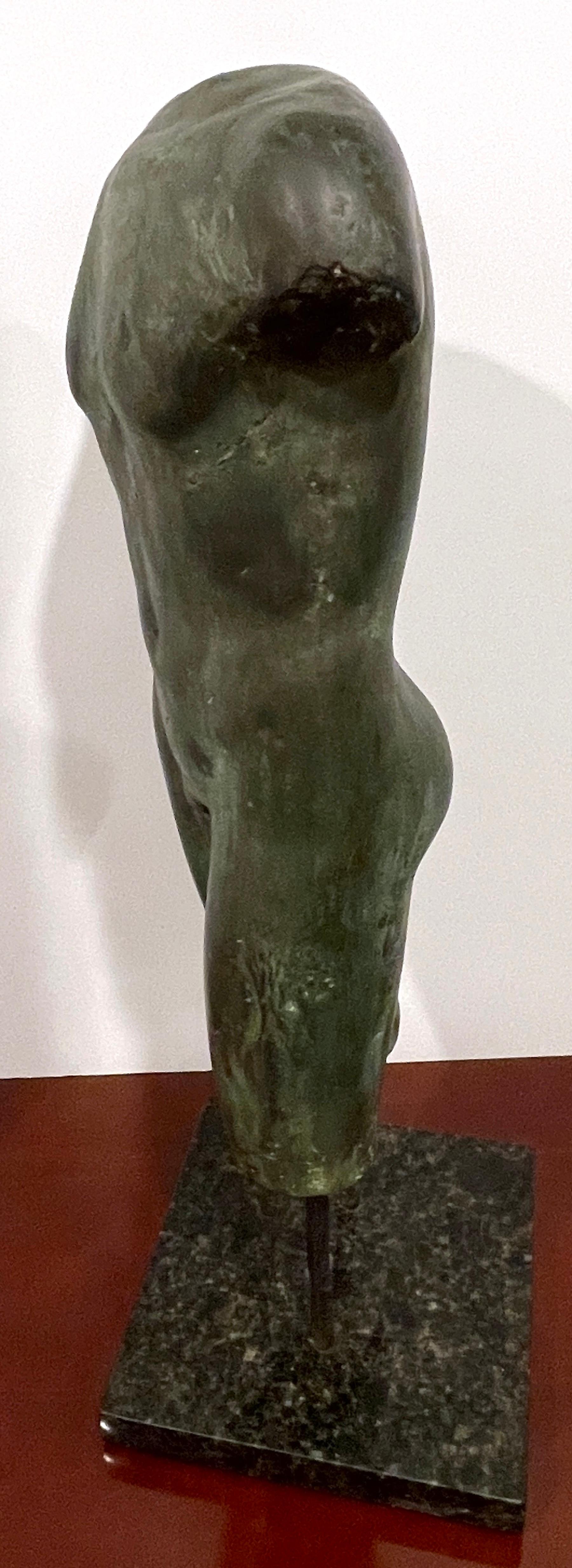 Grand Tour Style Greco-Roman Bronze Male Nude Torso Fragment, Museum Mounted  7