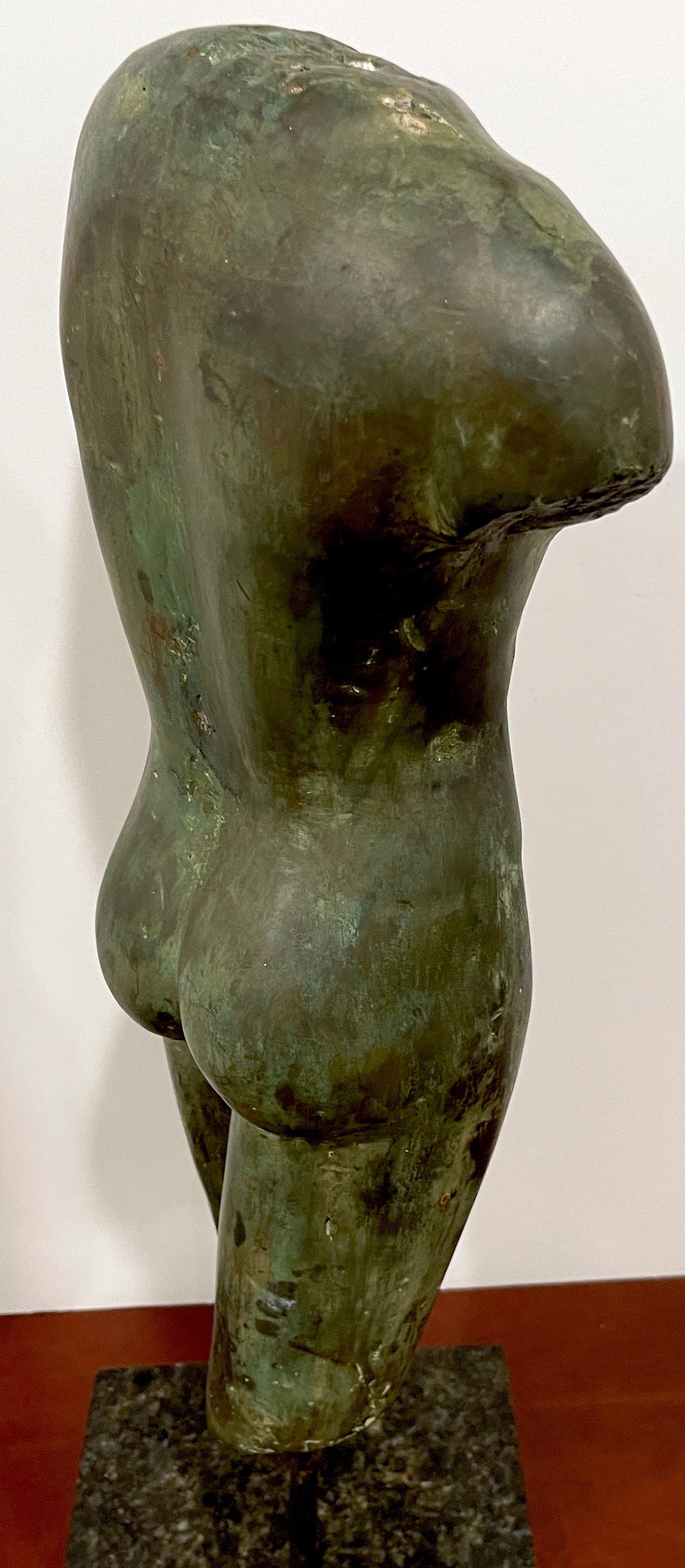 Grand Tour Style Greco-Roman Bronze Male Nude Torso Fragment, Museum Mounted  3