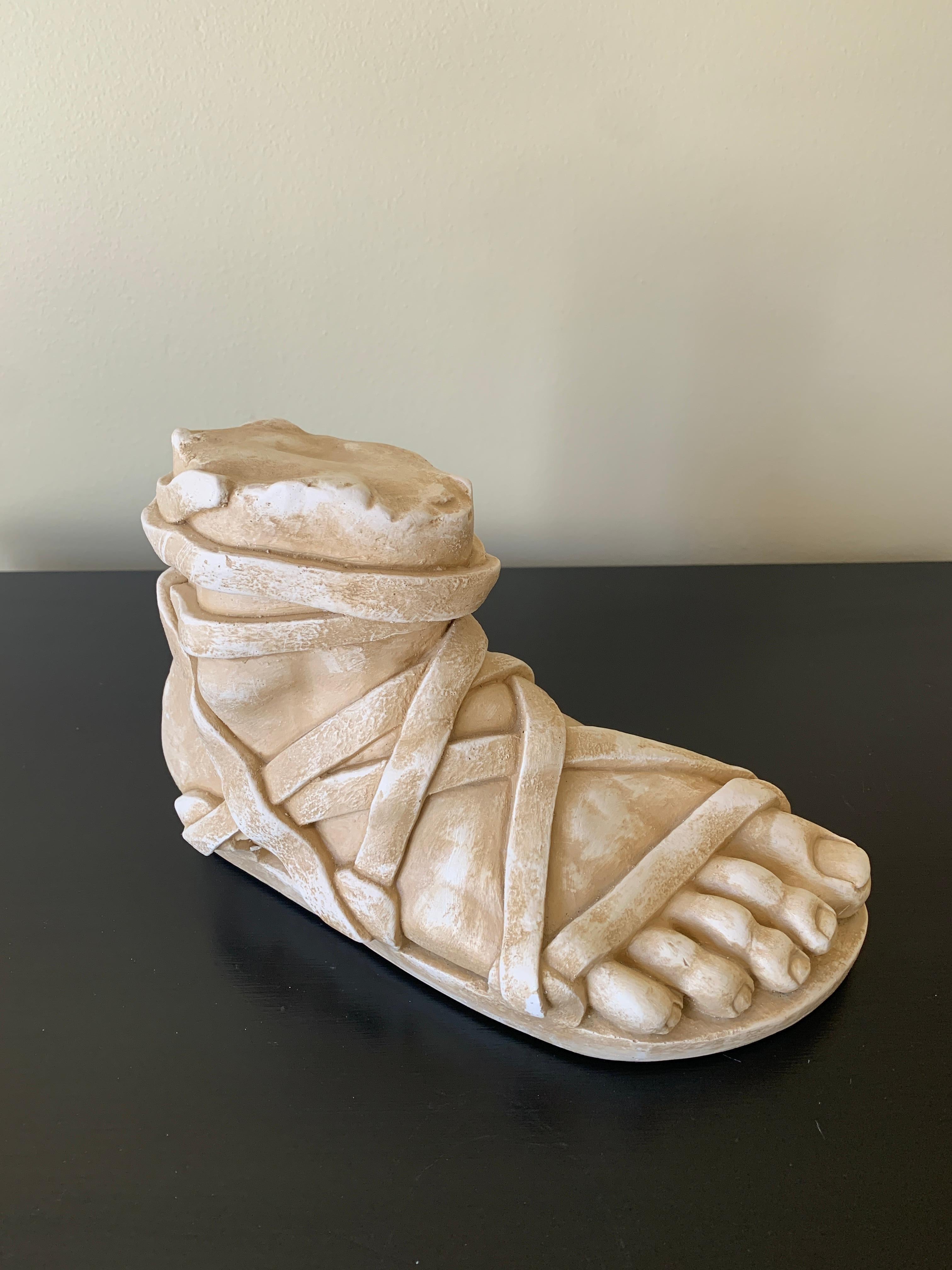 Grand Tour Style Greek or Roman Plaster Foot Sculpture For Sale 5