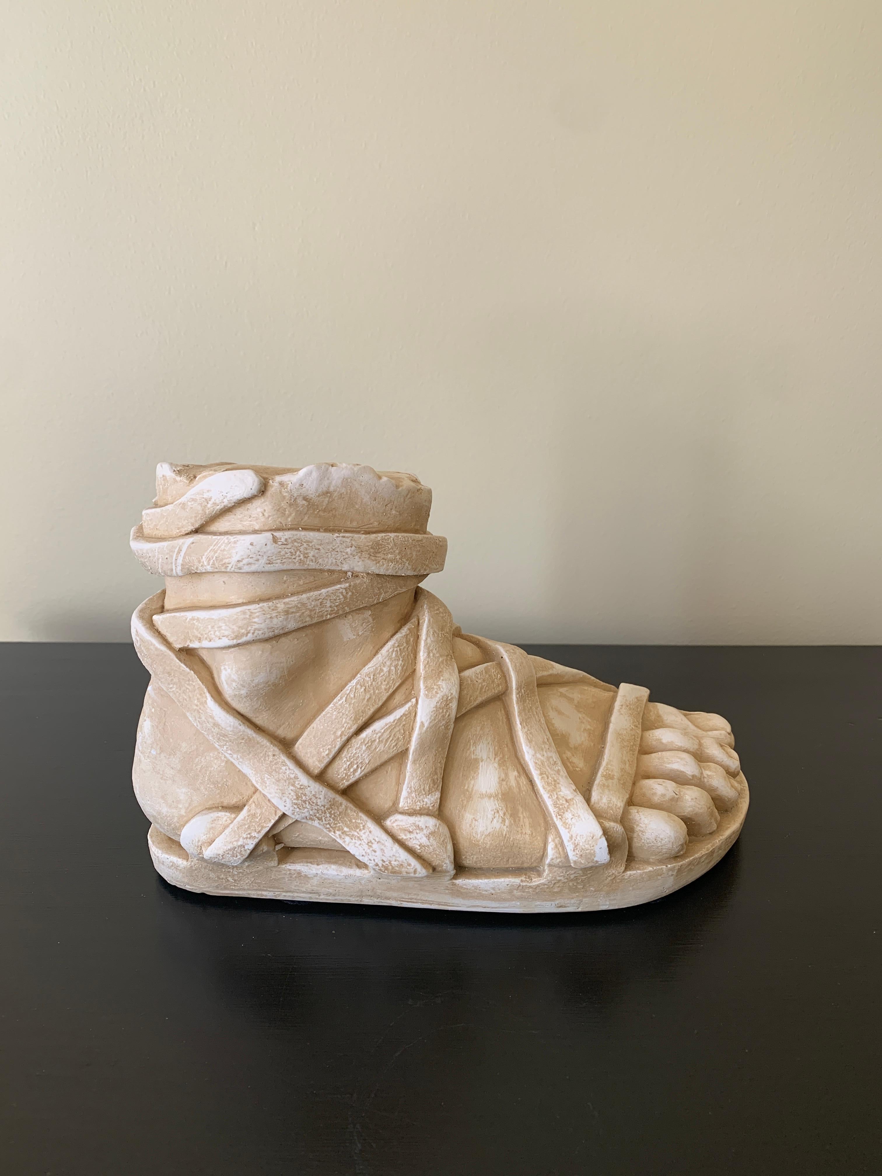 American Grand Tour Style Greek or Roman Plaster Foot Sculpture For Sale