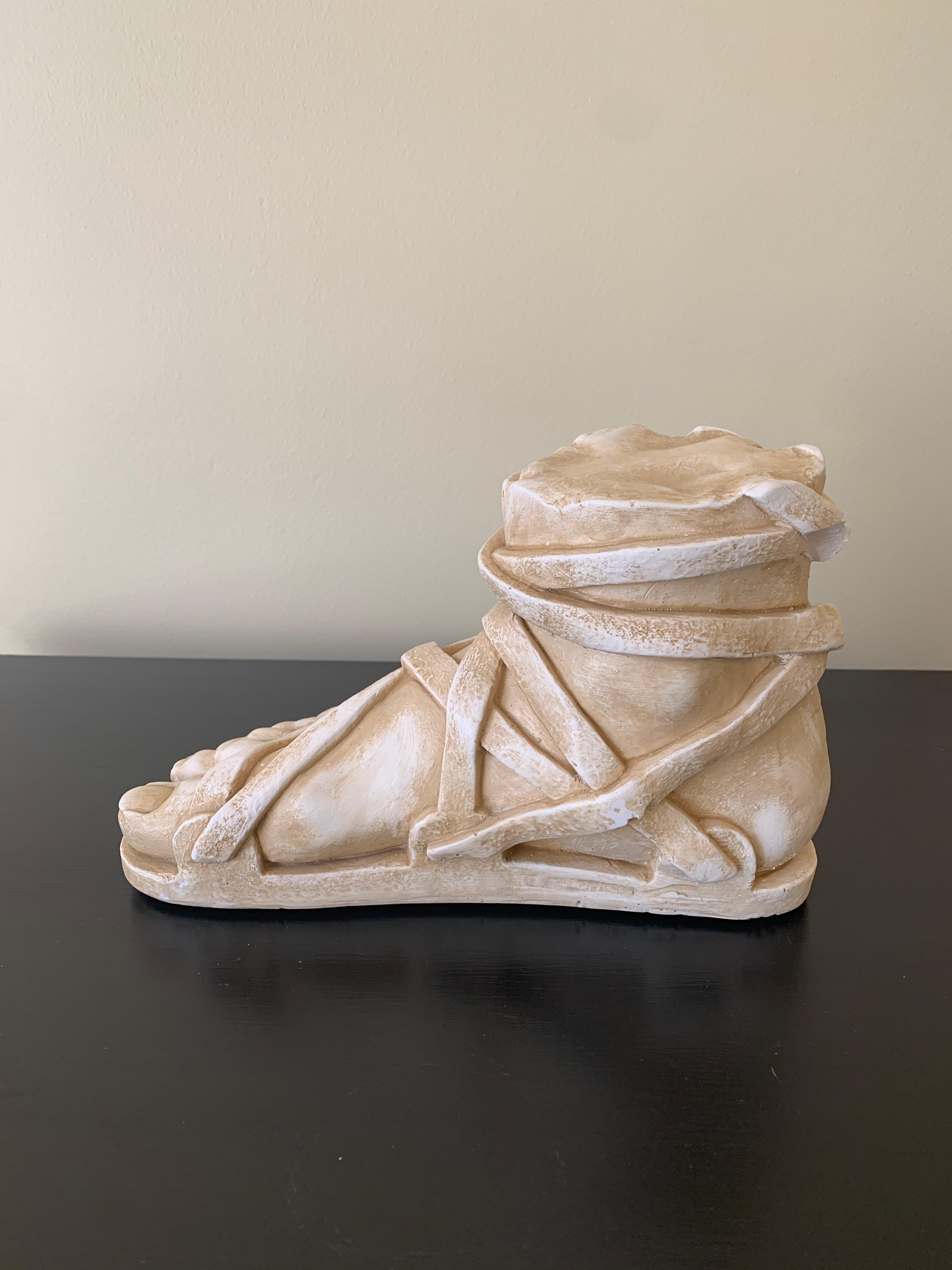 Grand Tour Style Greek or Roman Plaster Foot Sculpture For Sale 1