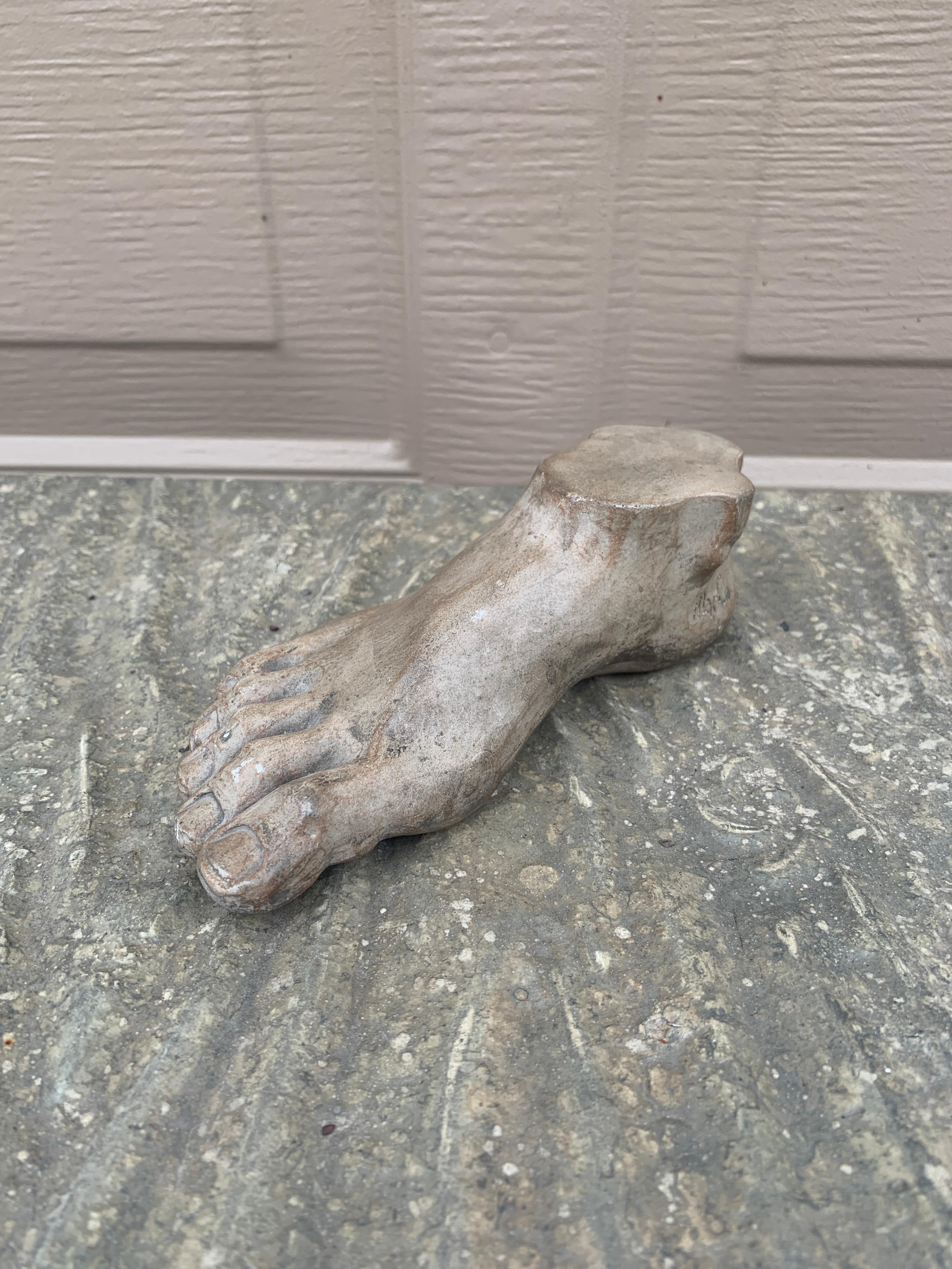 Grand Tour Style Greek or Roman Plaster Foot Sculpture For Sale 3