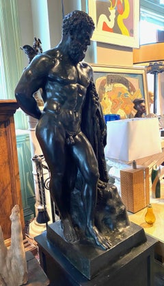 Grand Tour Style Large Bronze Model of the  Farnese Hercules