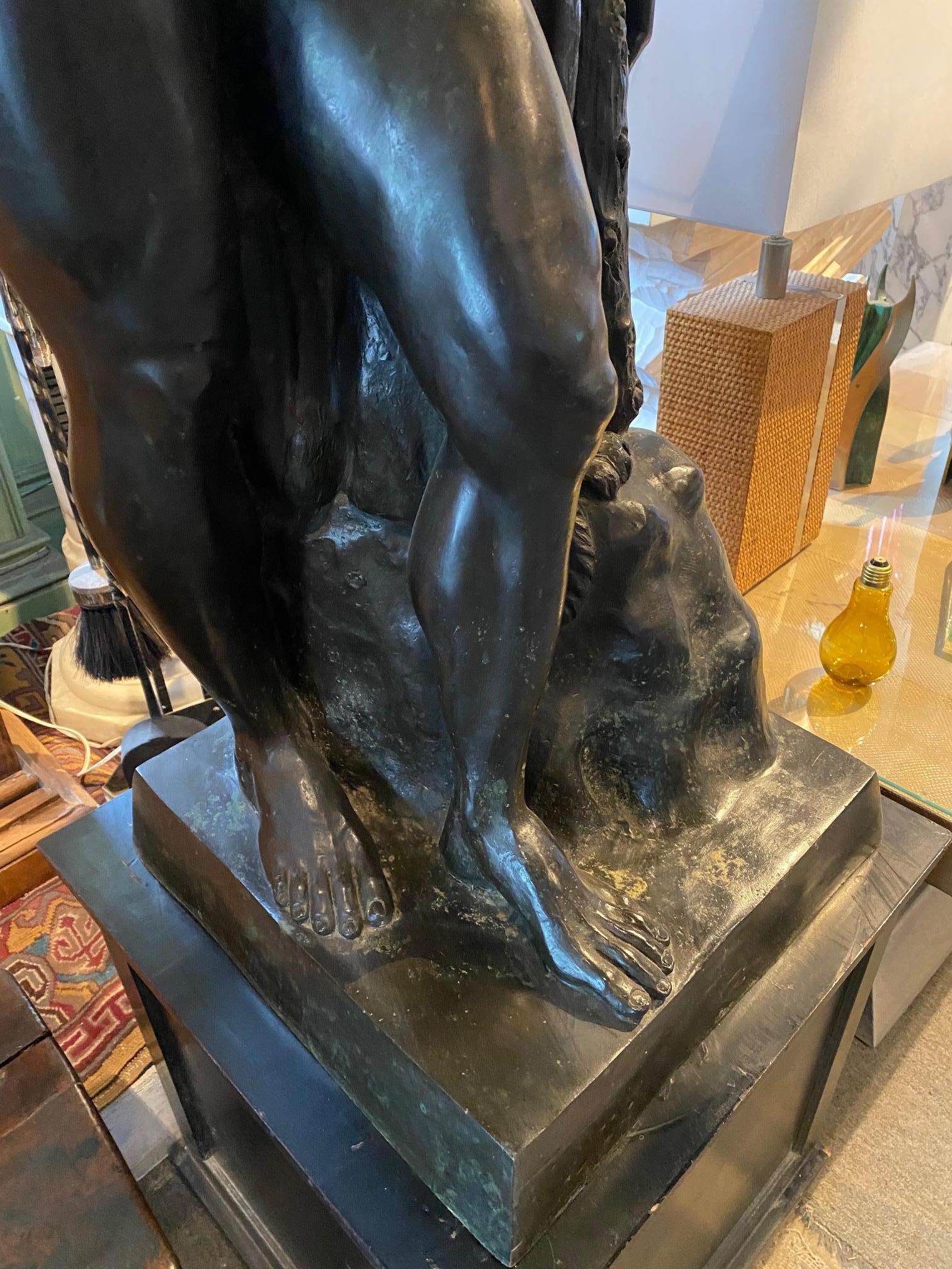 Grand modèle en bronze du Grand Tour  Farnese Hercule en vente 2