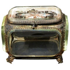 Grand Tour Style Ormolu and Glass Panelled Trinket Box, Italy, Circa 1880