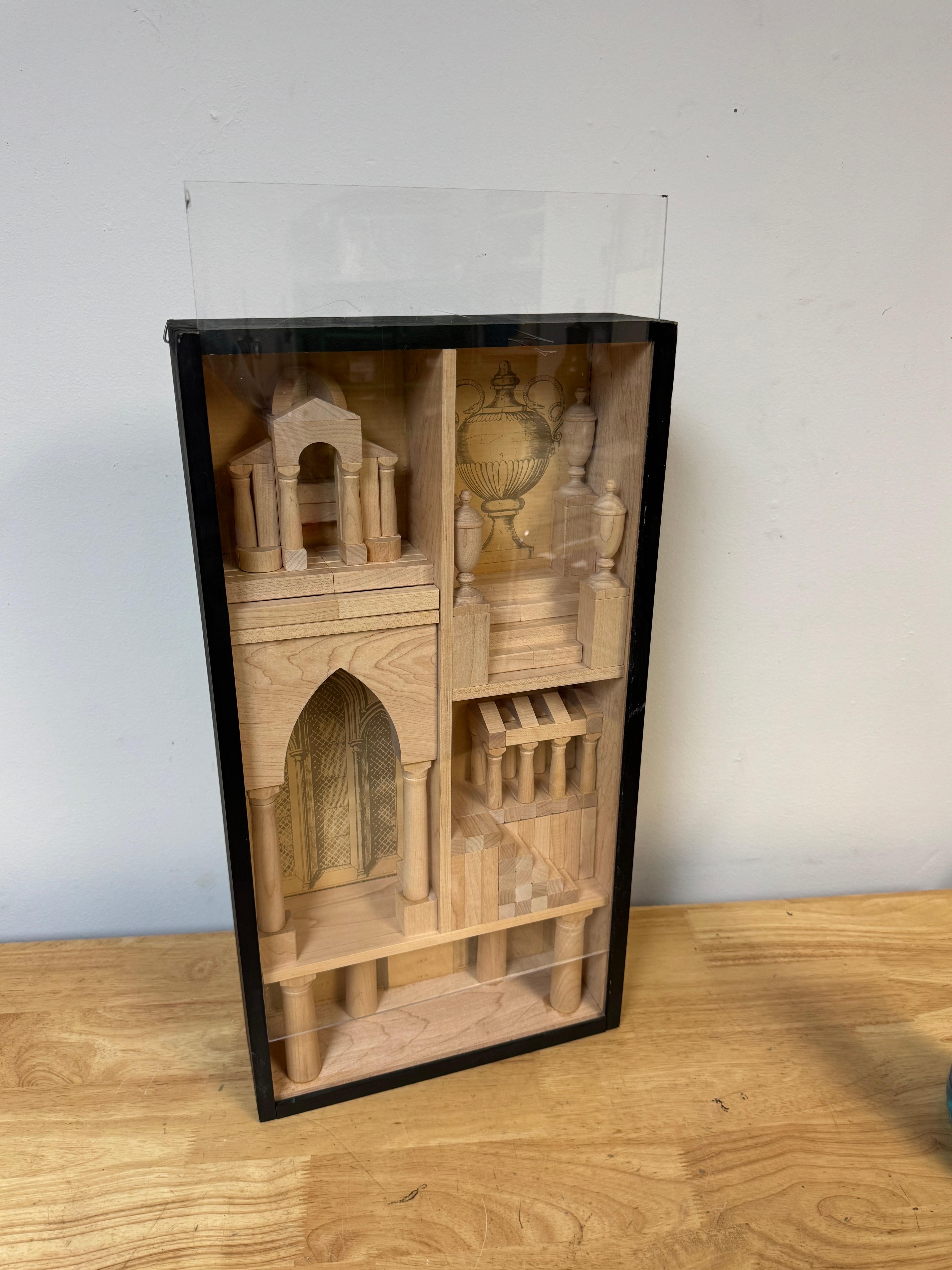 Grand Tour Style Shadow Box, depicting,  6 Architectural  example vignettes For Sale 6